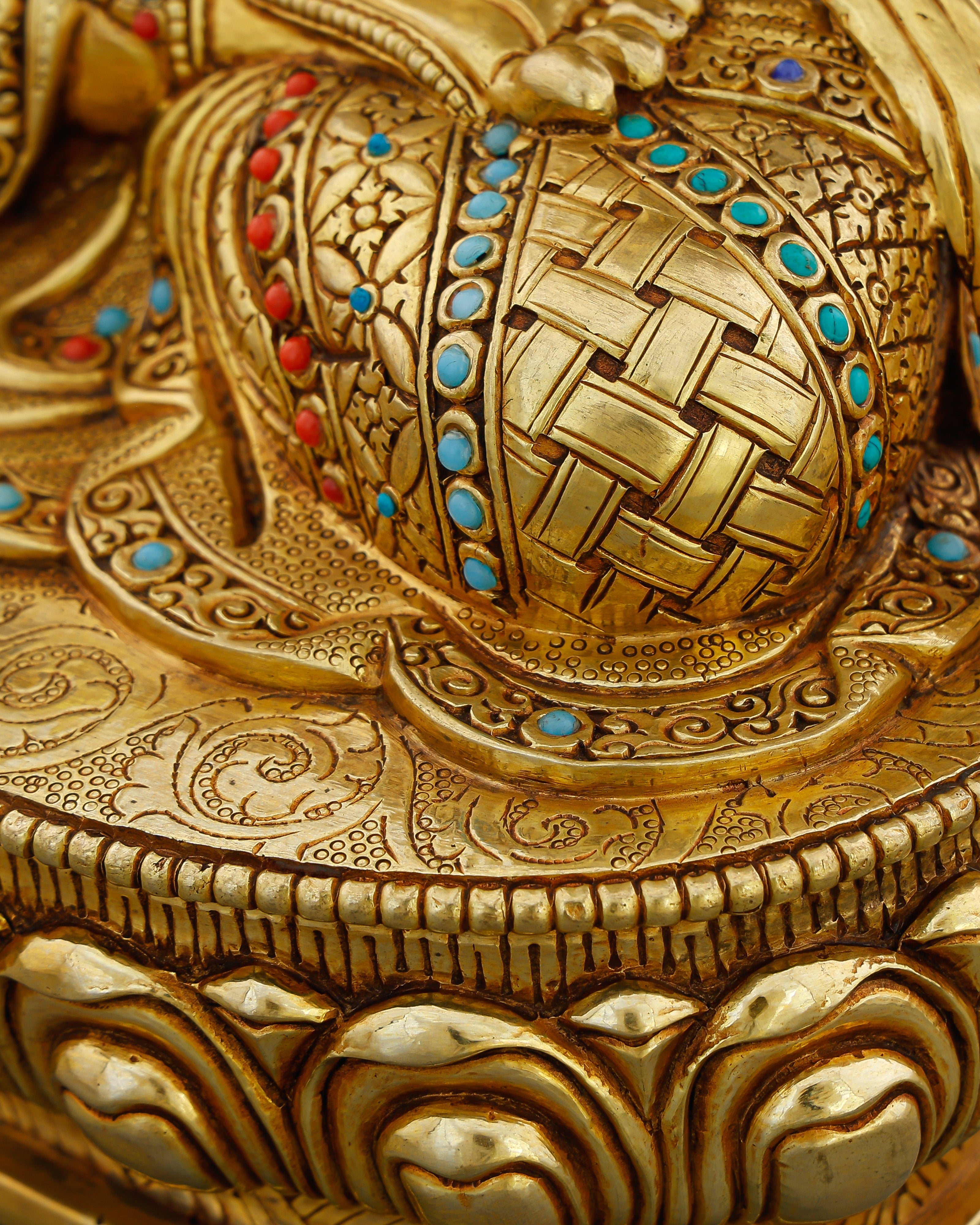 Blade of Brilliance | Gold-Gilded Manjushri Statue