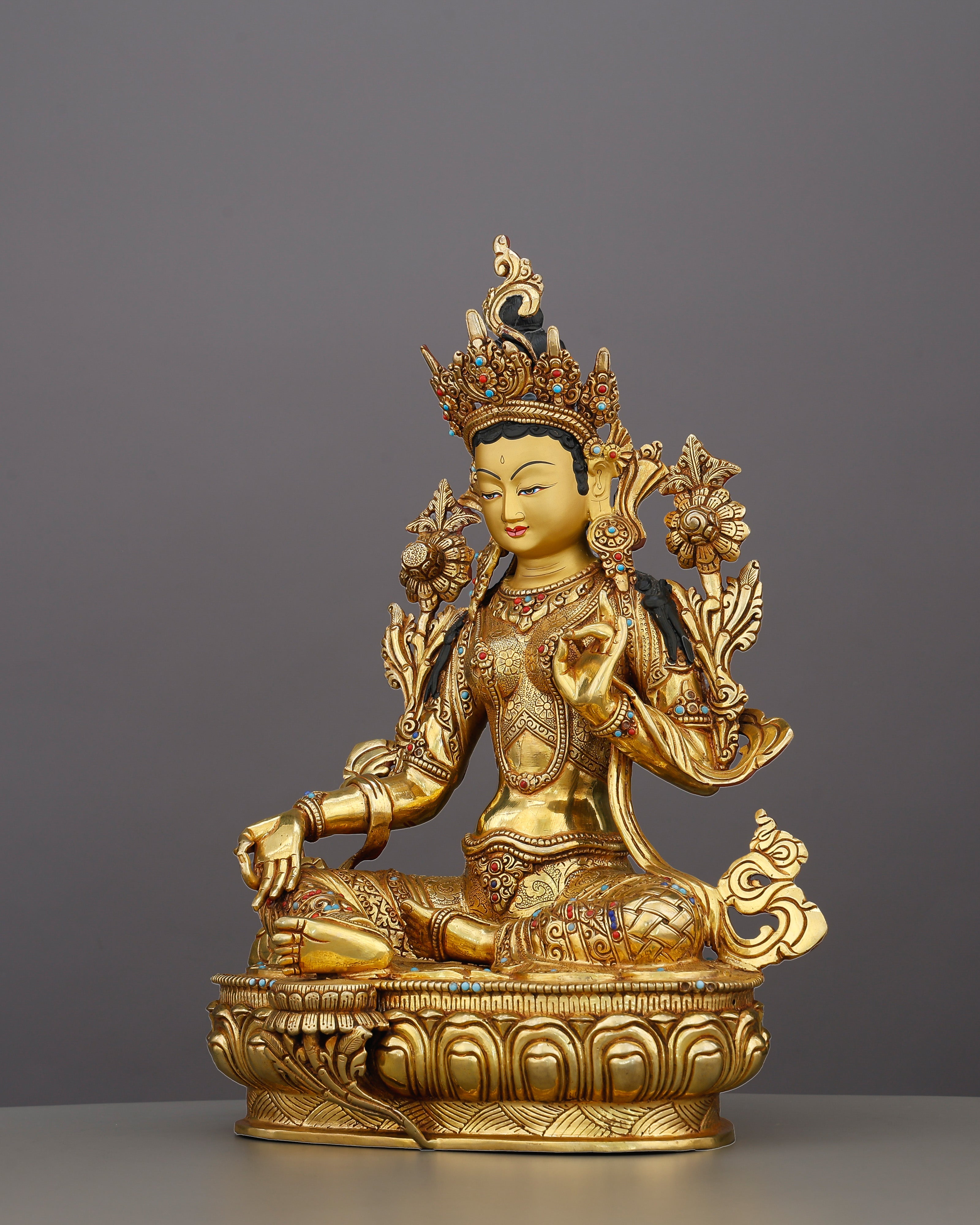 Swift as a Heartbeat, Bright as Gold | Green Tara Statue