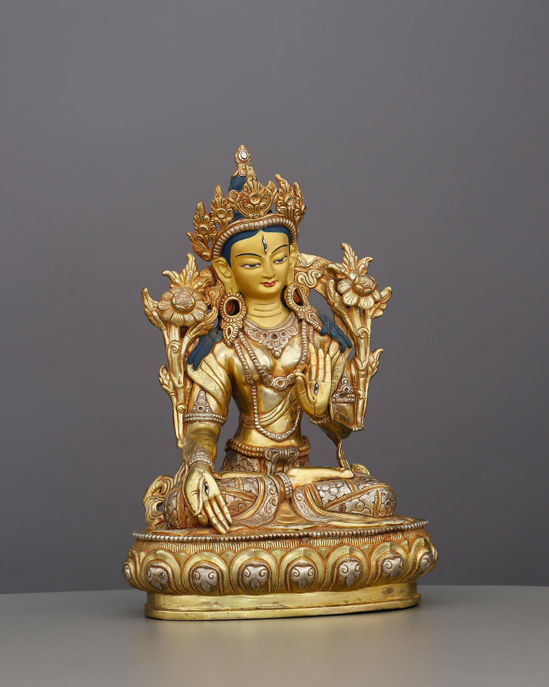 The White Tara Statue | Seven Eyes of Compassion - Handcrafted Buddhist Statue - Authentic Sacred Art