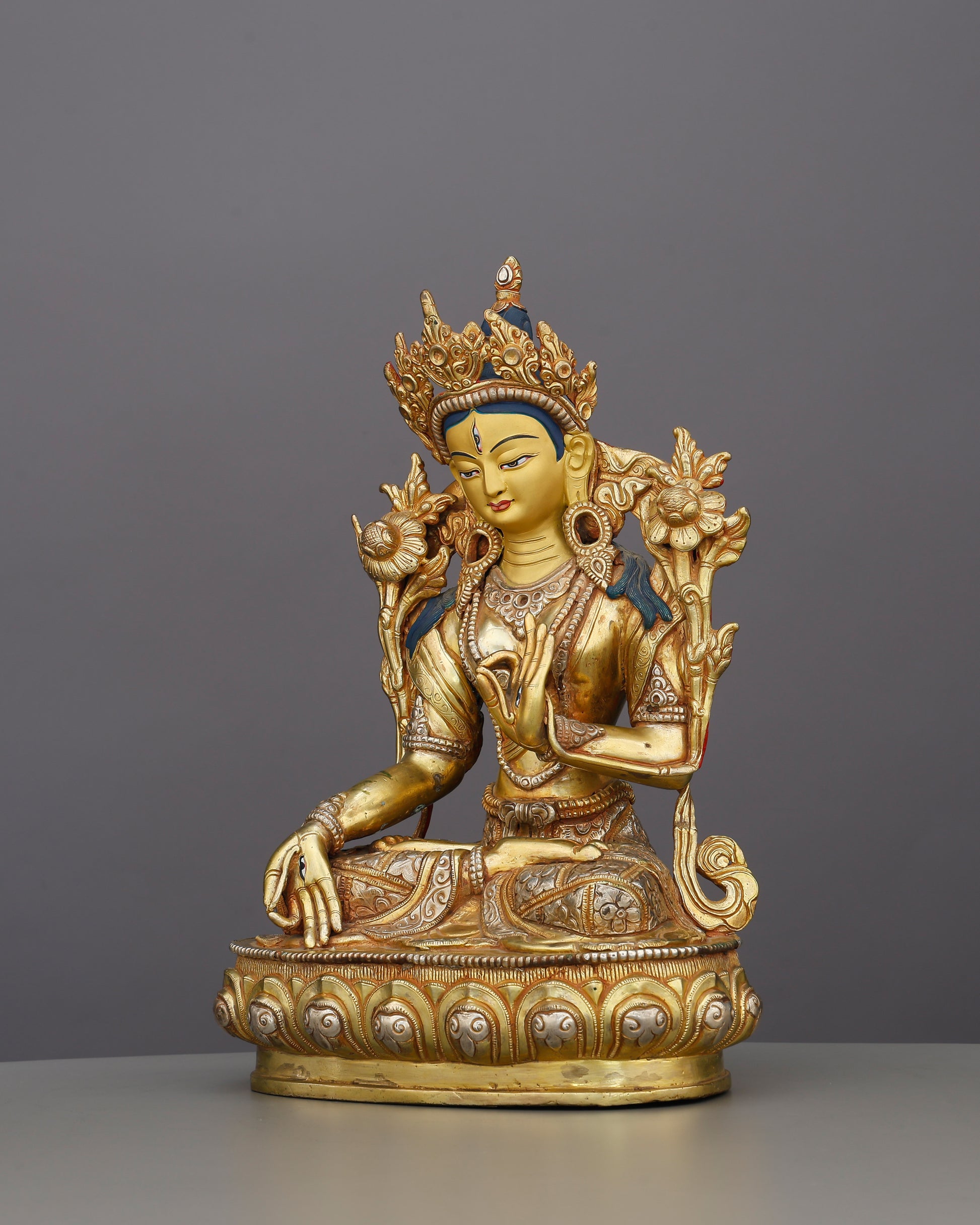 The White Tara Statue | Seven Eyes of Compassion - Authentic Handcrafted Statue