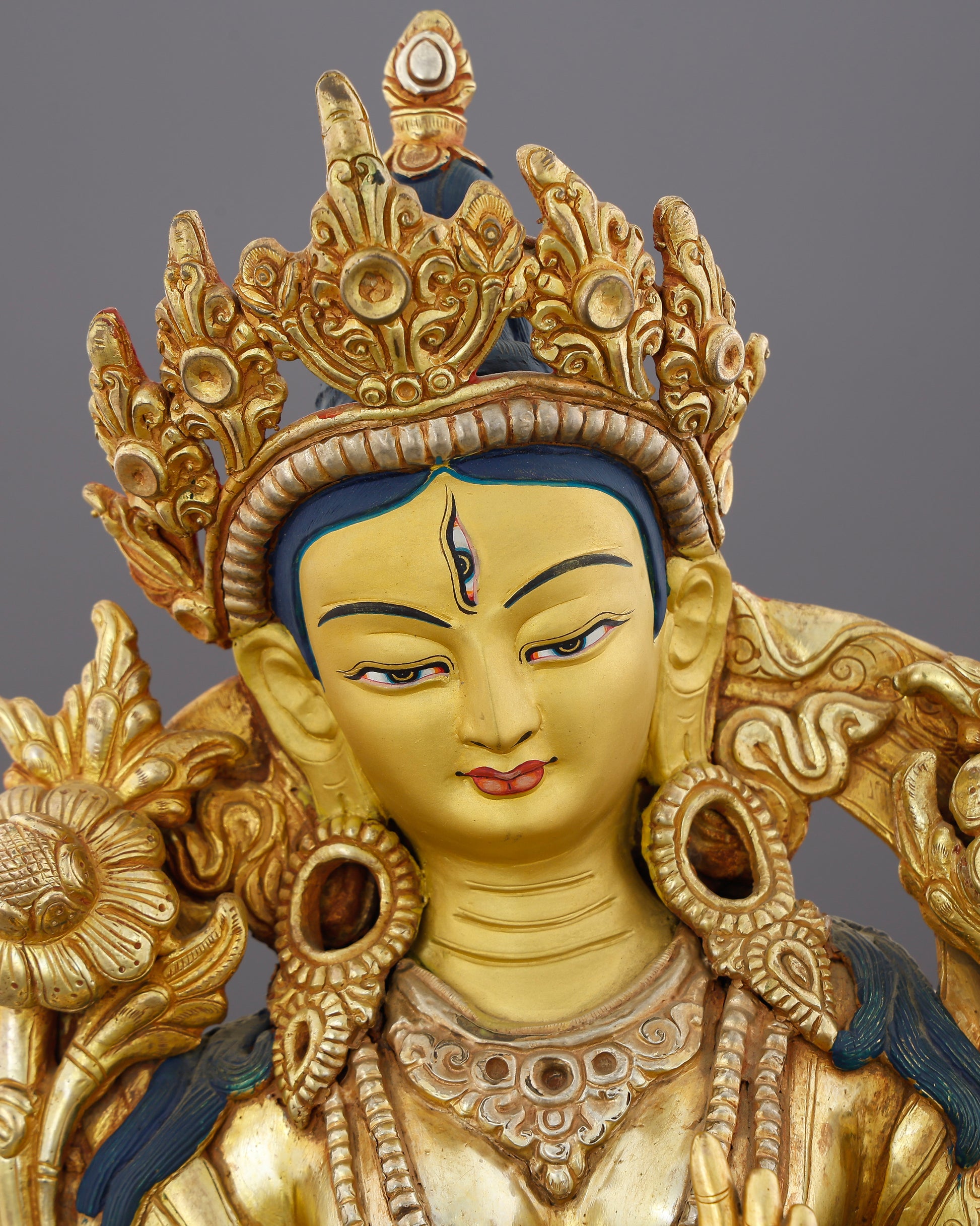 The White Tara Statue | Seven Eyes of Compassion - Authentic Handcrafted Statue