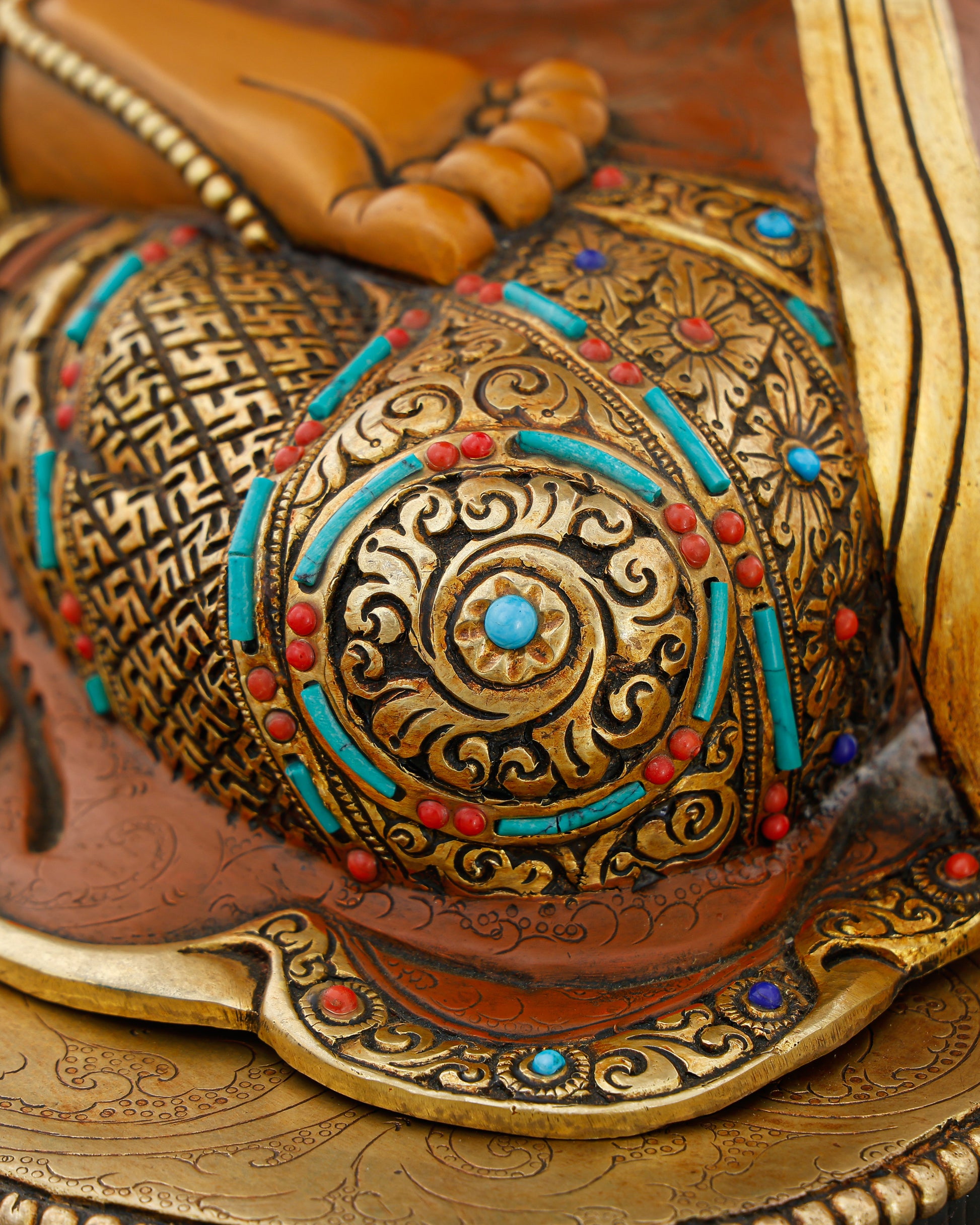 Raise the Sword of Wisdom | Manjushri Statue, Handcrafted In Nepal - Authentic Handcrafted Statue