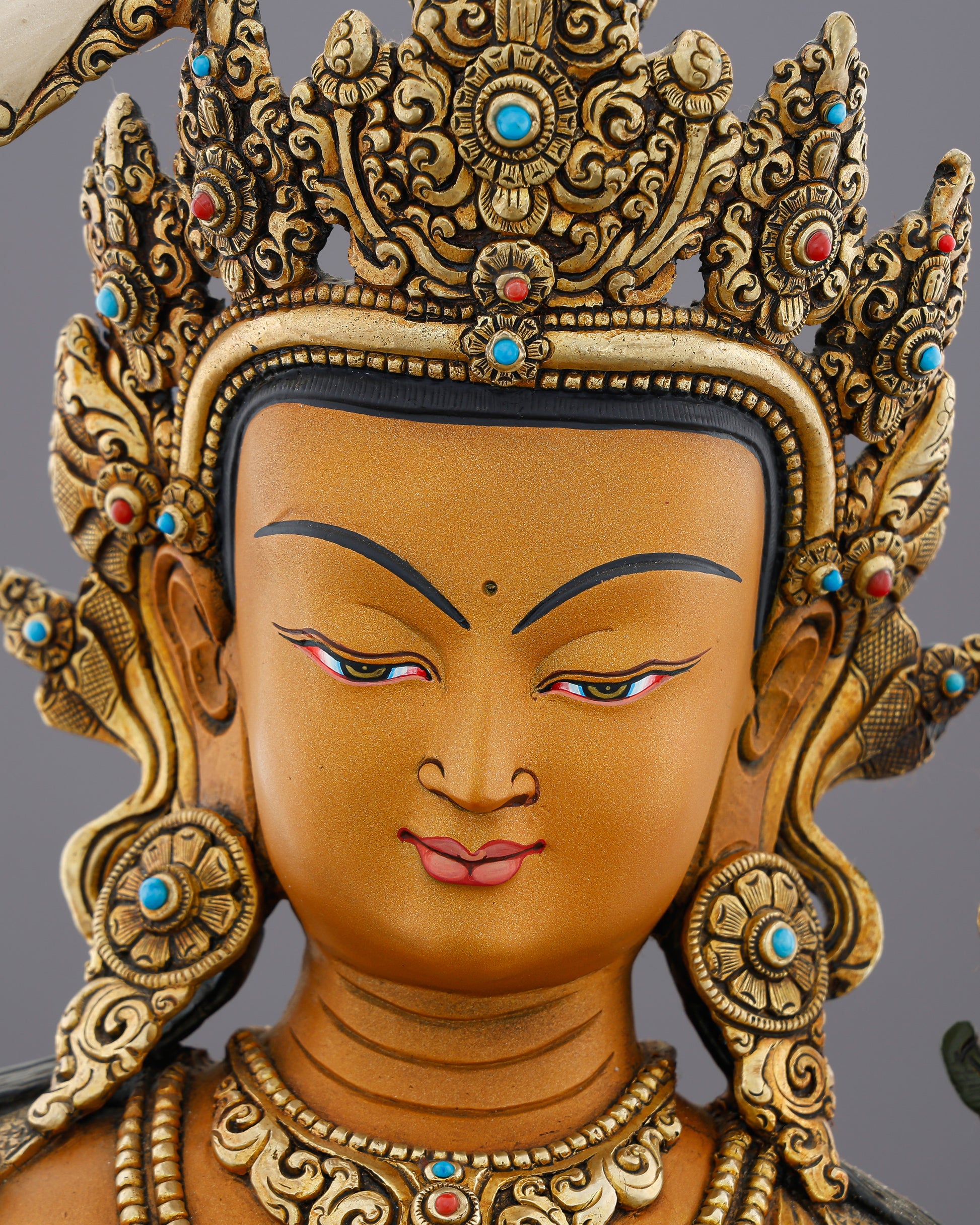 Raise the Sword of Wisdom | Manjushri Statue, Handcrafted In Nepal - Authentic Handcrafted Statue