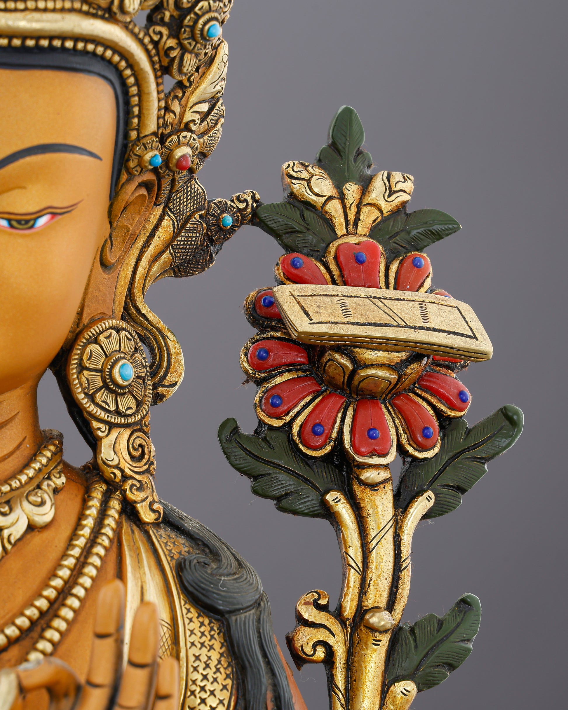Raise the Sword of Wisdom | Manjushri Statue, Handcrafted In Nepal - Authentic Handcrafted Statue