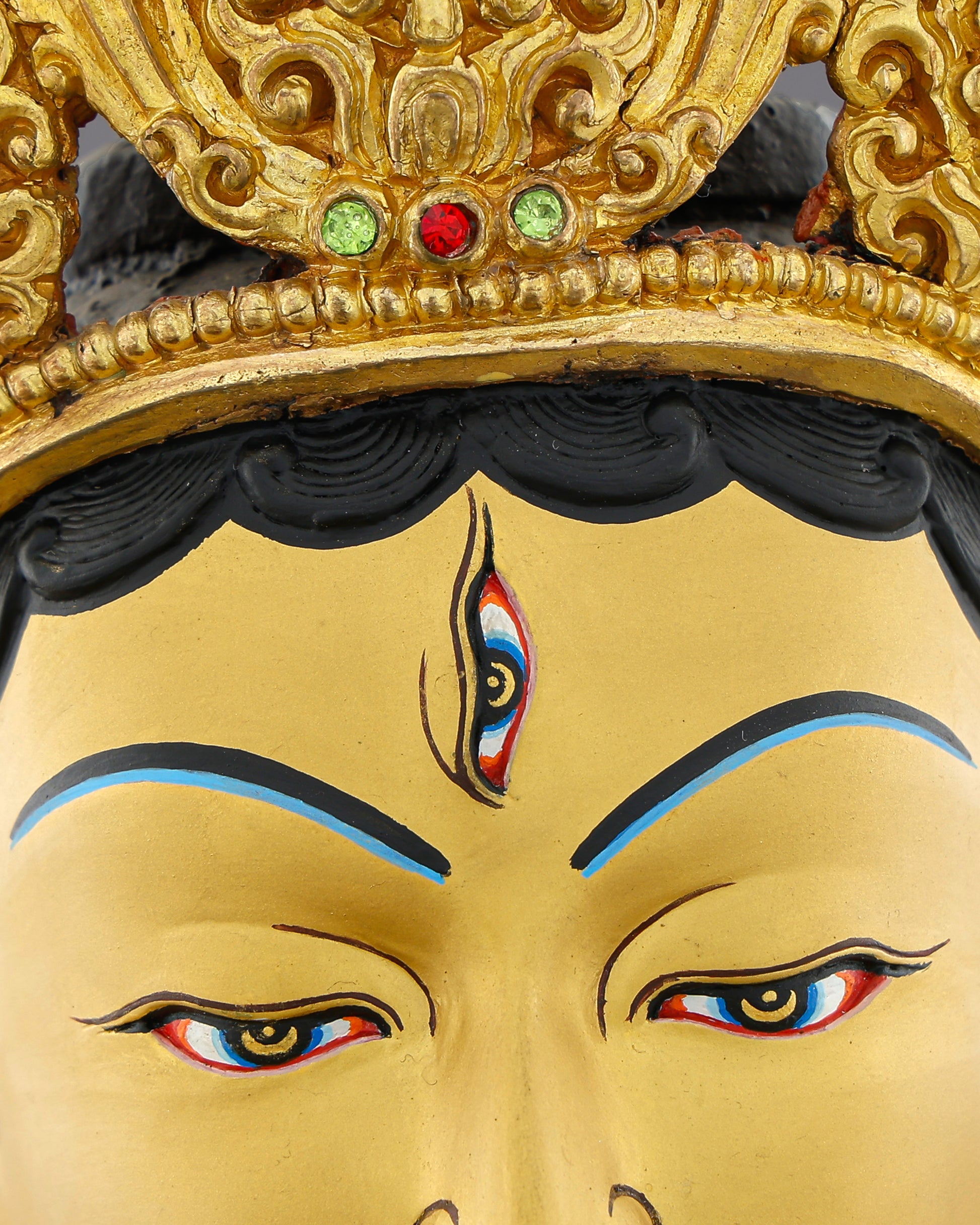 Pure Gold, Eternal Grace | White Tara Statue - Authentic Handcrafted Statue
