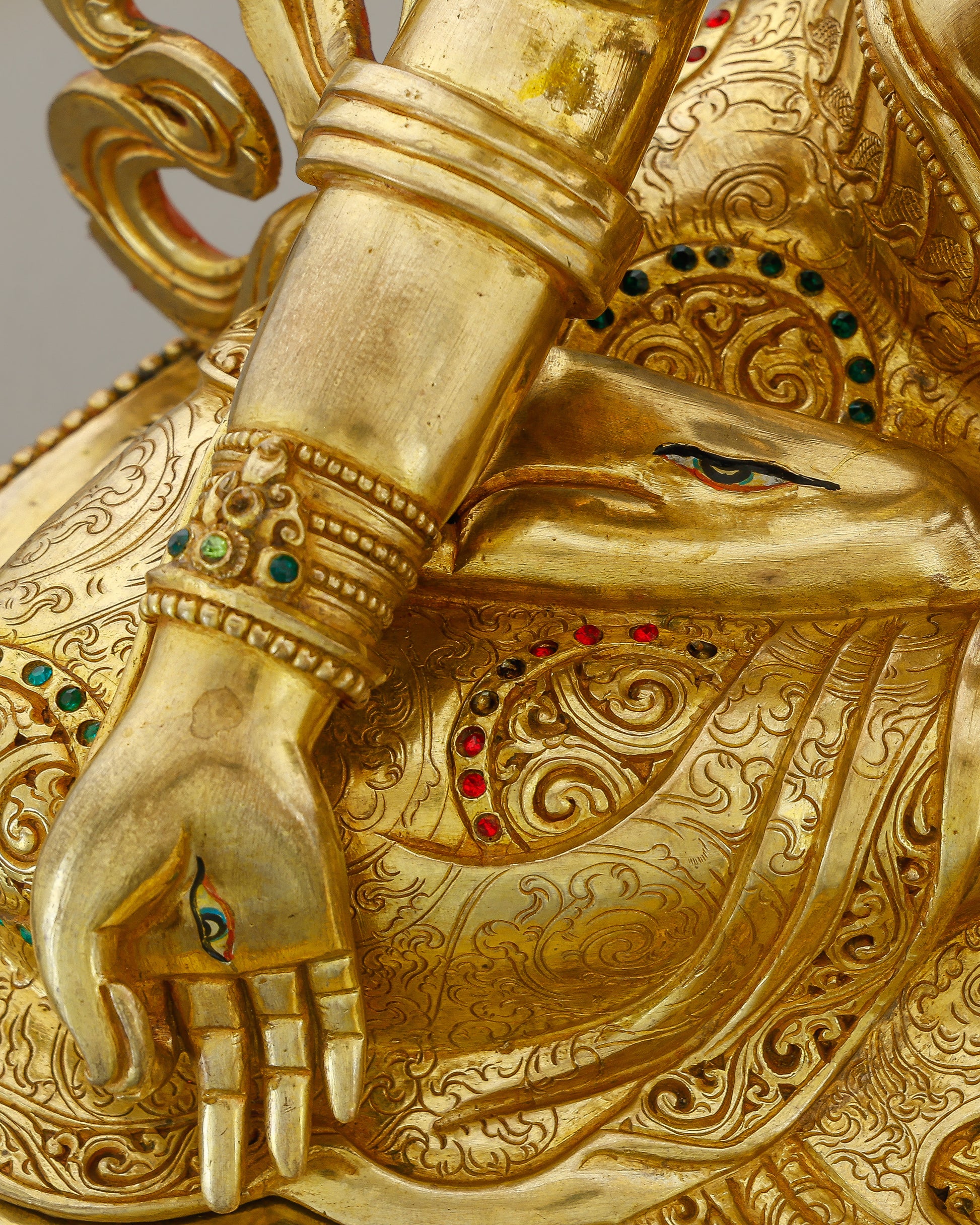 Pure Gold, Eternal Grace | White Tara Statue - Authentic Handcrafted Statue