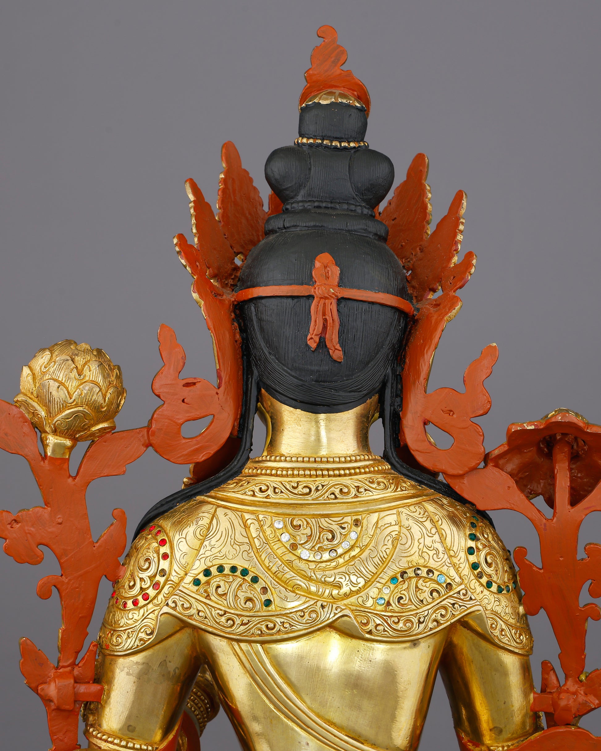 Pure Gold, Eternal Grace | White Tara Statue - Authentic Handcrafted Statue