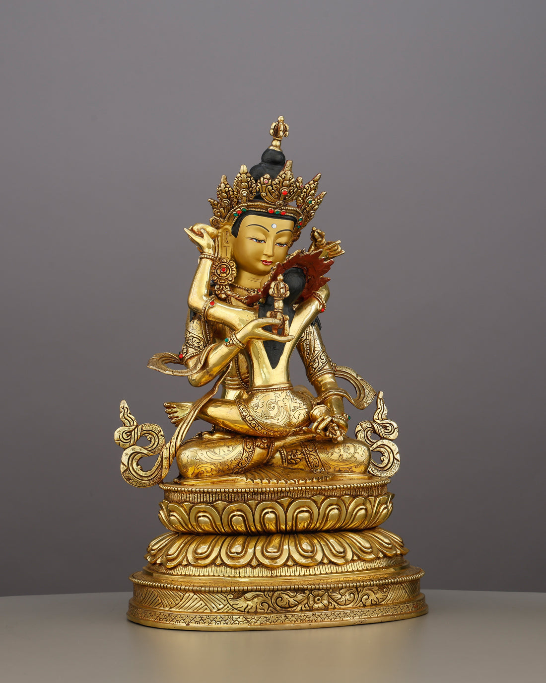 Purity in Sacred Embrace | Vajrasattva Shakti Statue That Unites Diamond Clarity With the Bliss of Liberation - Handcrafted Buddhist Statue - Authentic Sacred Art