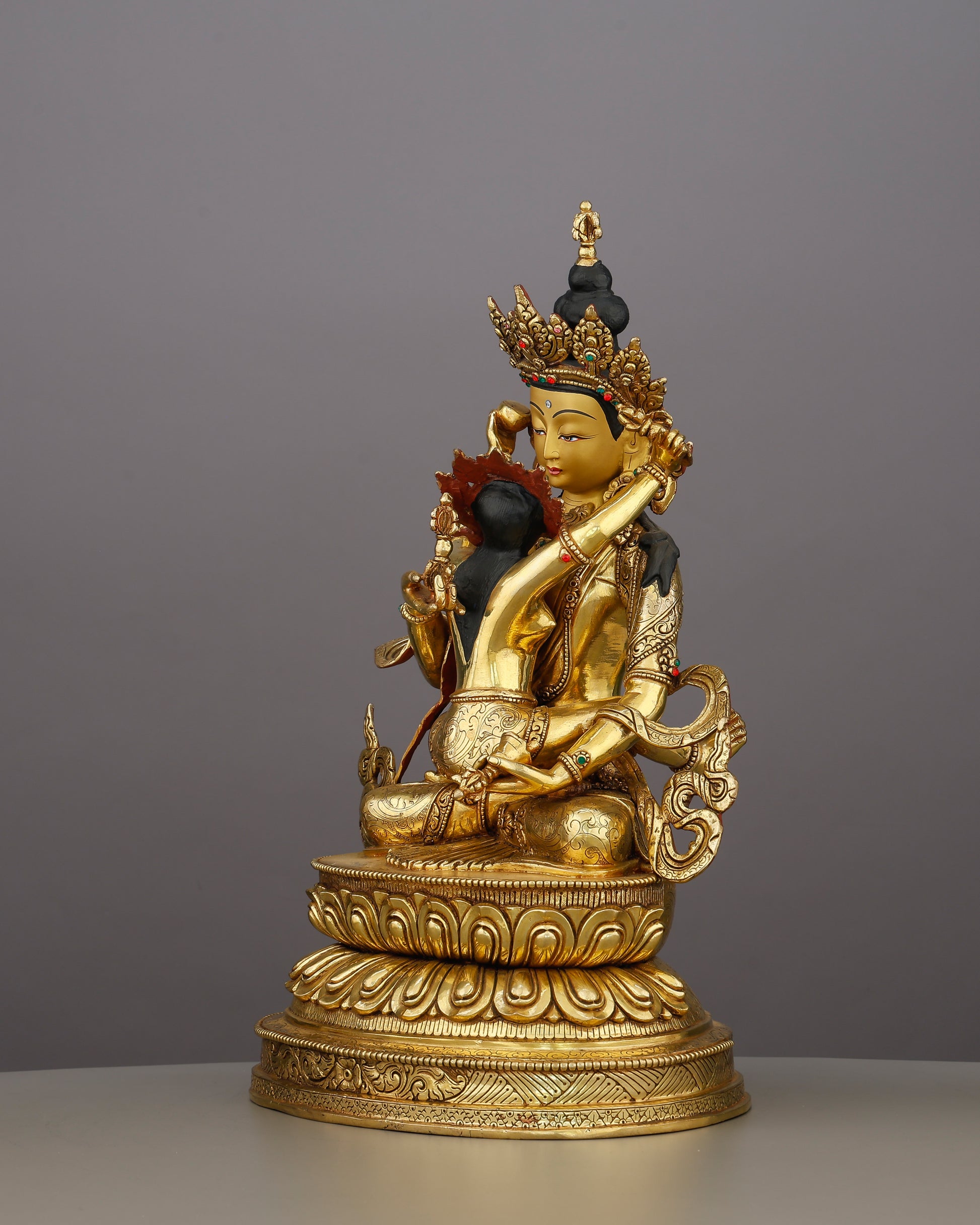 Purity in Sacred Embrace | Vajrasattva Shakti Statue That Unites Diamond Clarity With the Bliss of Liberation - Authentic Handcrafted Statue