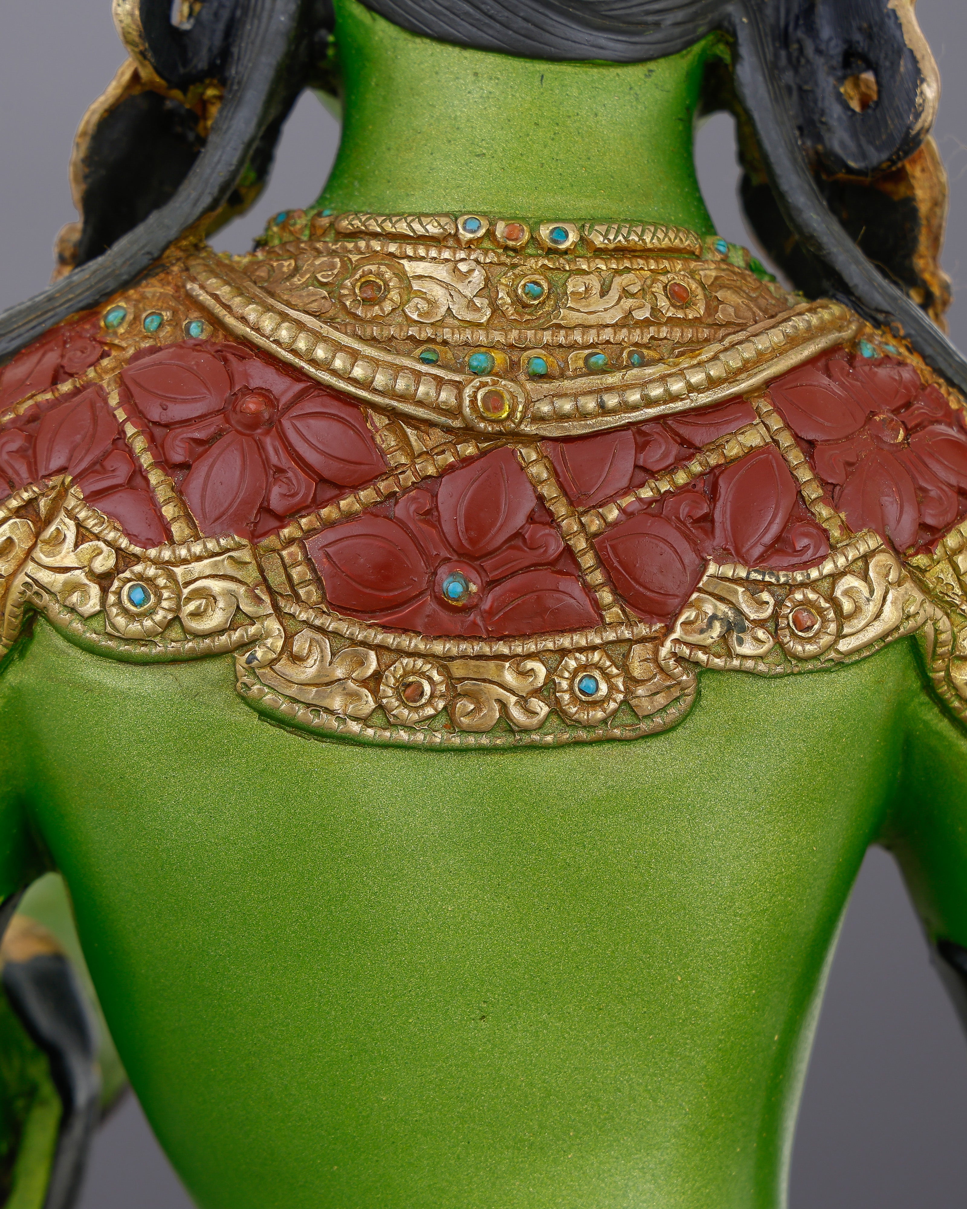 Born from Compassion, Clothed in Emerald | Handcrafted Green Tara From Nepal