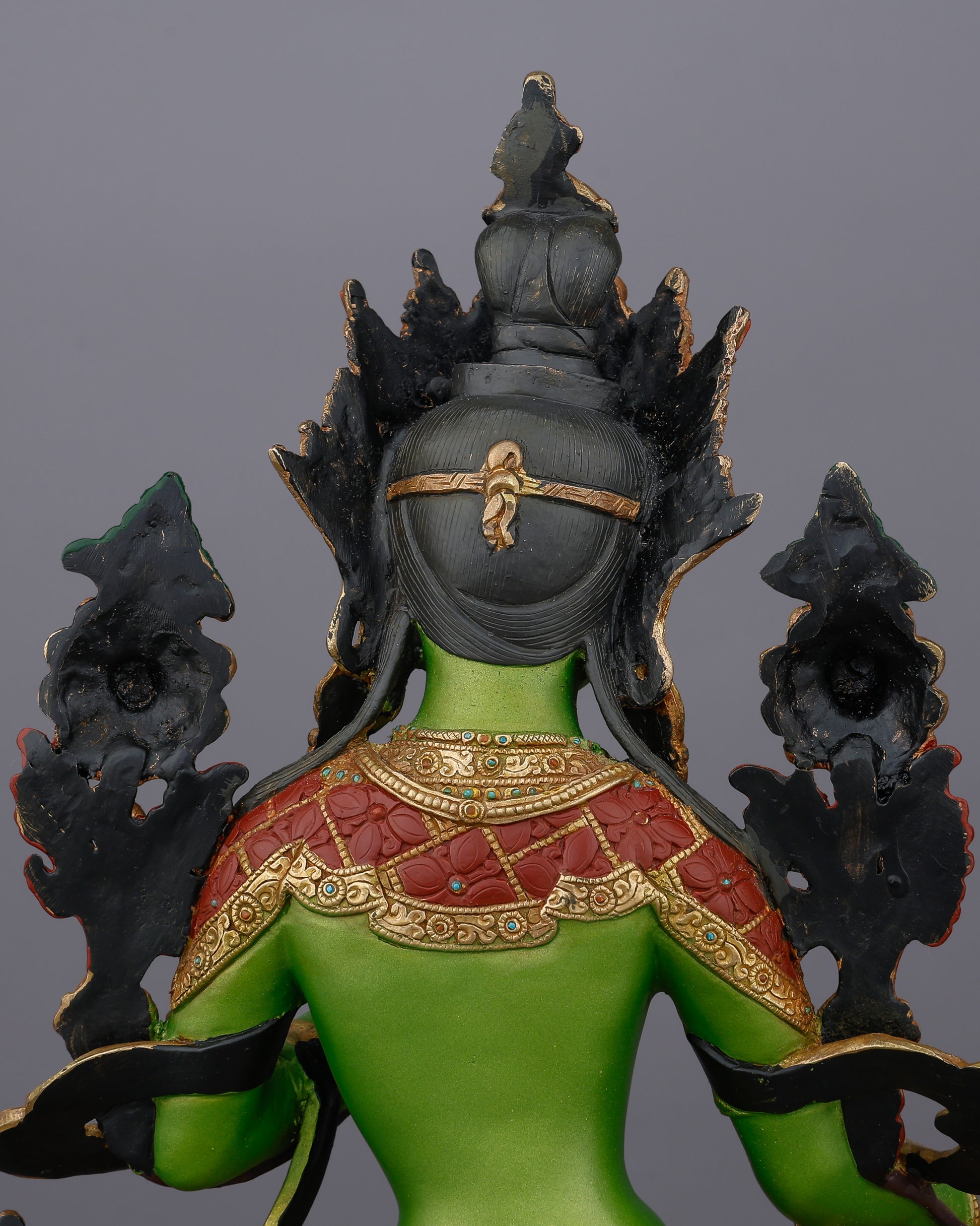 Born from Compassion, Clothed in Emerald | Handcrafted Green Tara From Nepal - Authentic Handcrafted Statue