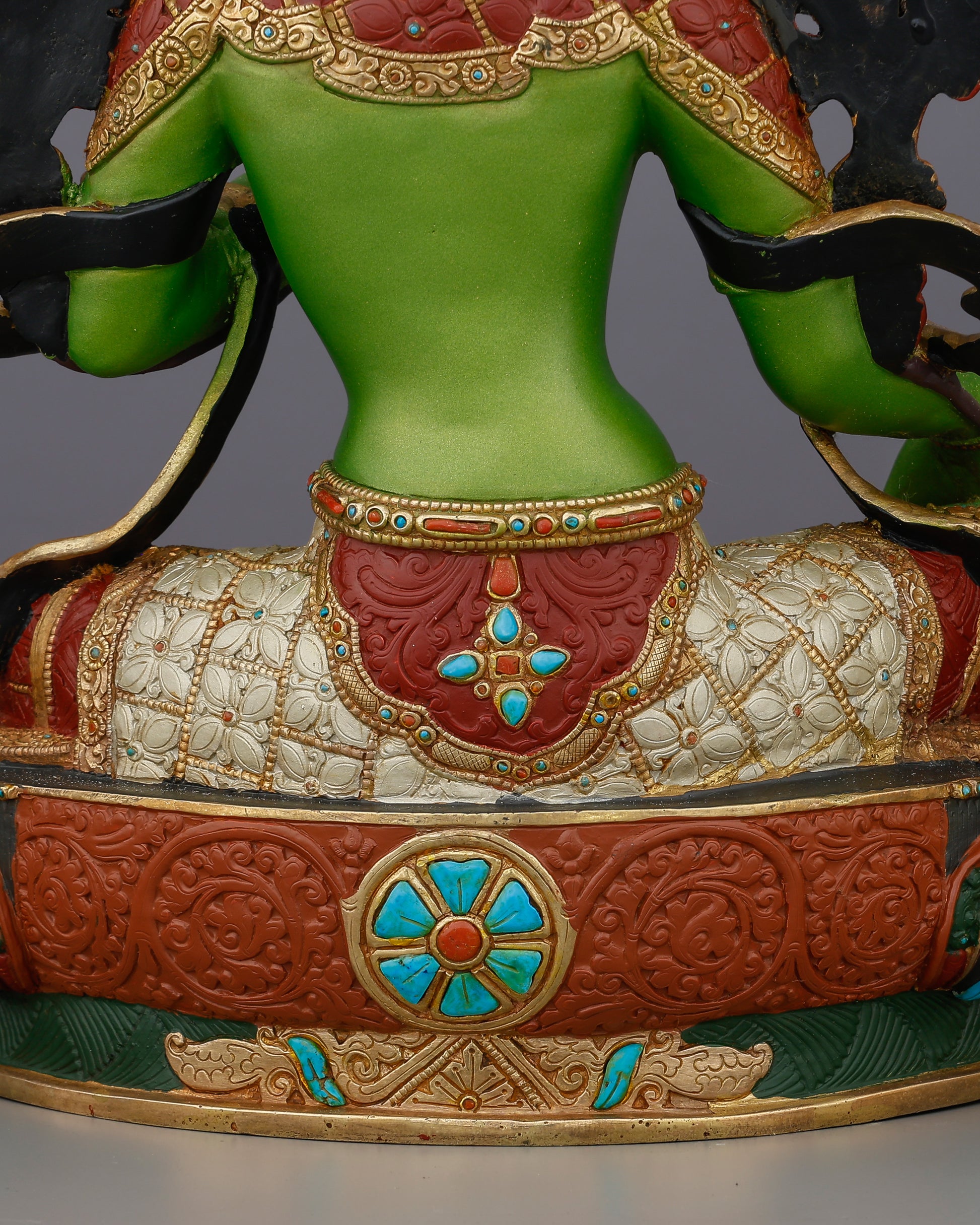 Born from Compassion, Clothed in Emerald | Handcrafted Green Tara From Nepal - Authentic Handcrafted Statue