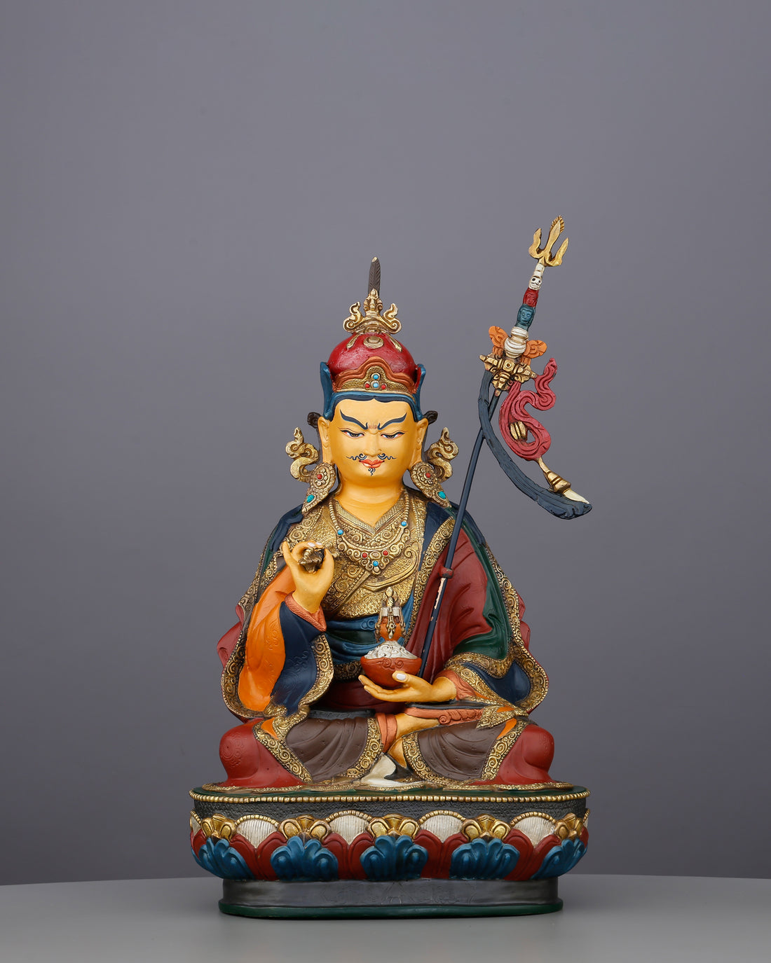 The Thunderbolt Master of the Lake | Handcrafted Guru Tshokye Dorje From Nepal - Handcrafted Buddhist Statue