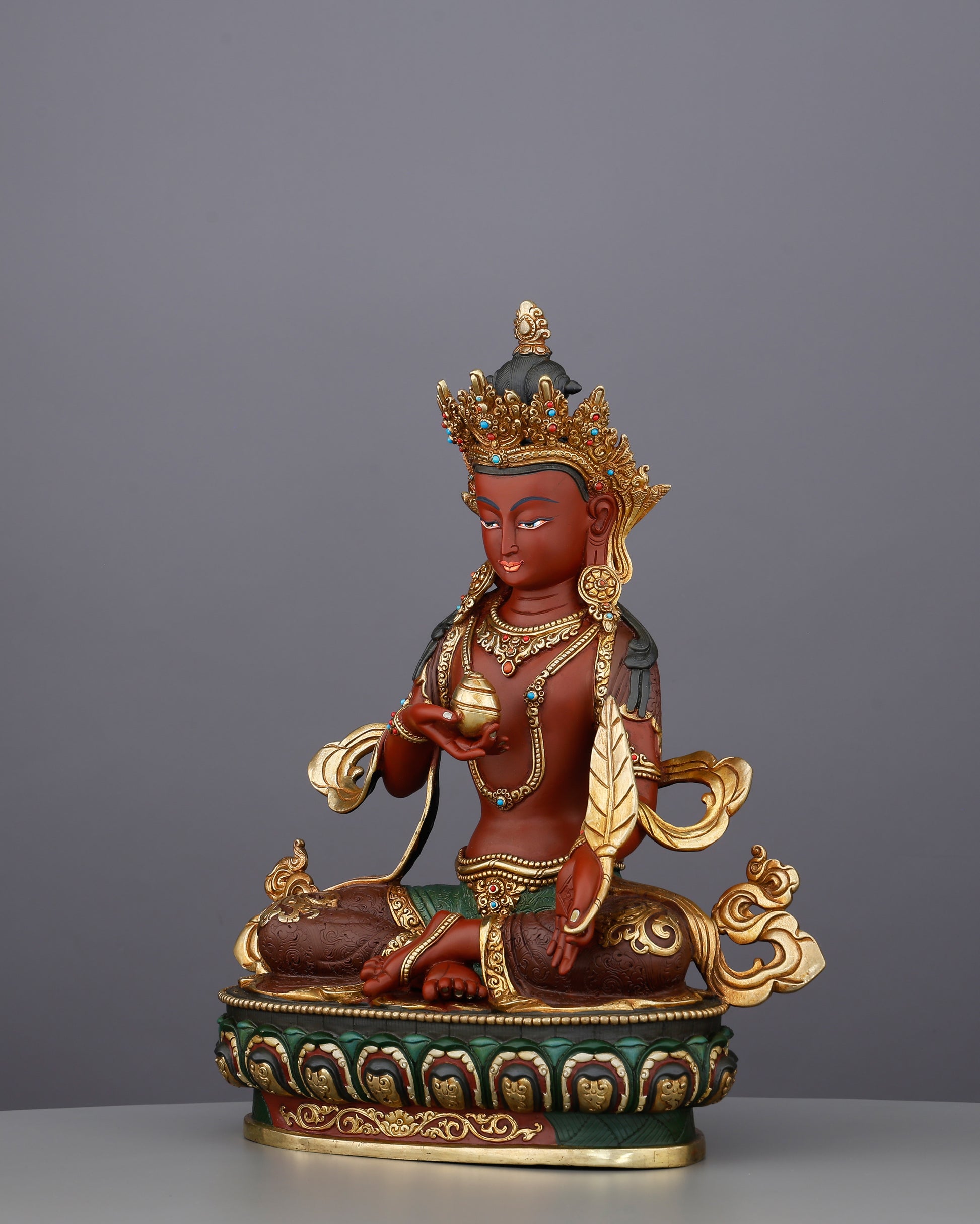 He Waits Until the Last Soul Is Free | Handcrafted Ksitigarbha From Nepal - Authentic Handcrafted Statue