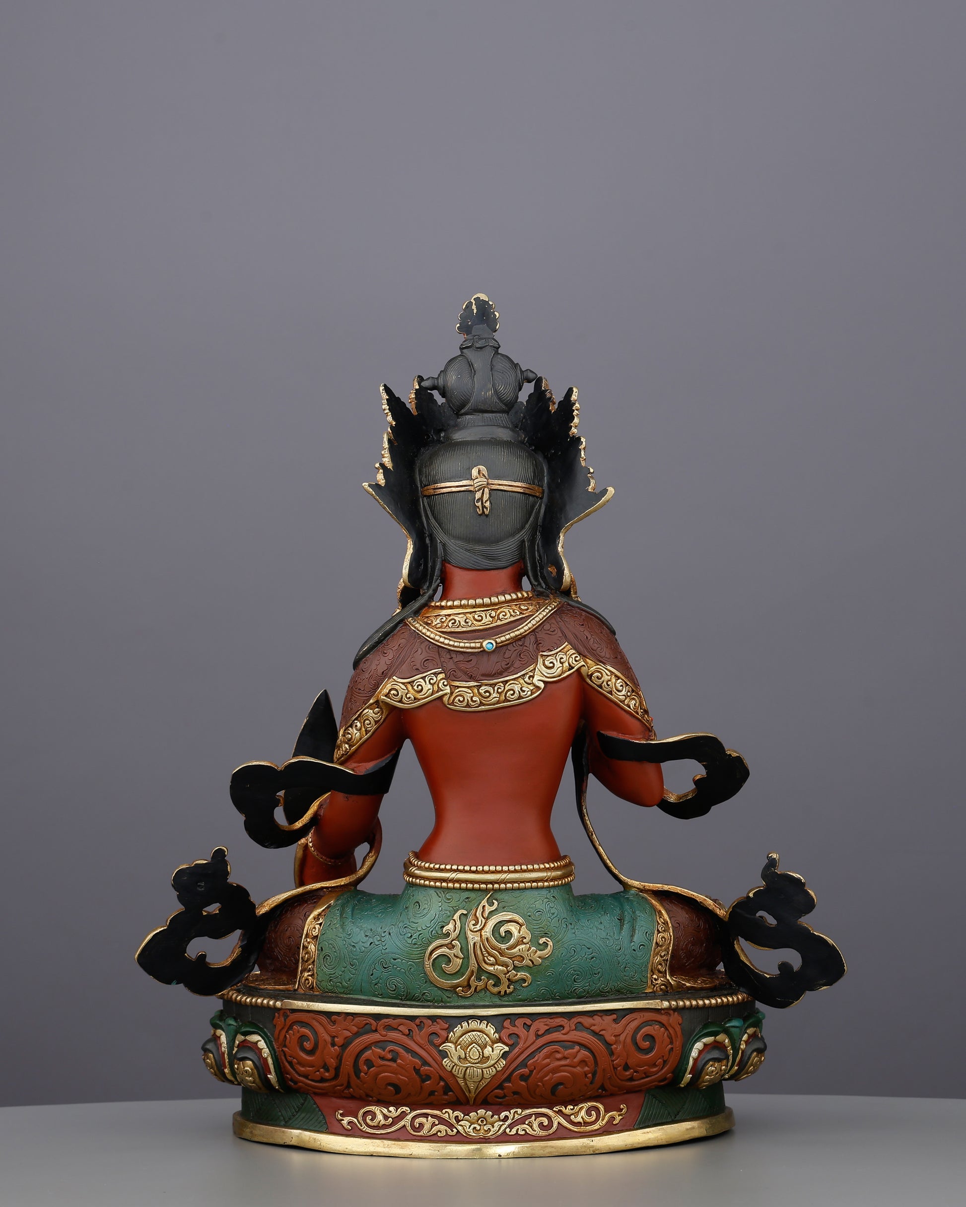 He Waits Until the Last Soul Is Free | Handcrafted Ksitigarbha From Nepal - Authentic Handcrafted Statue