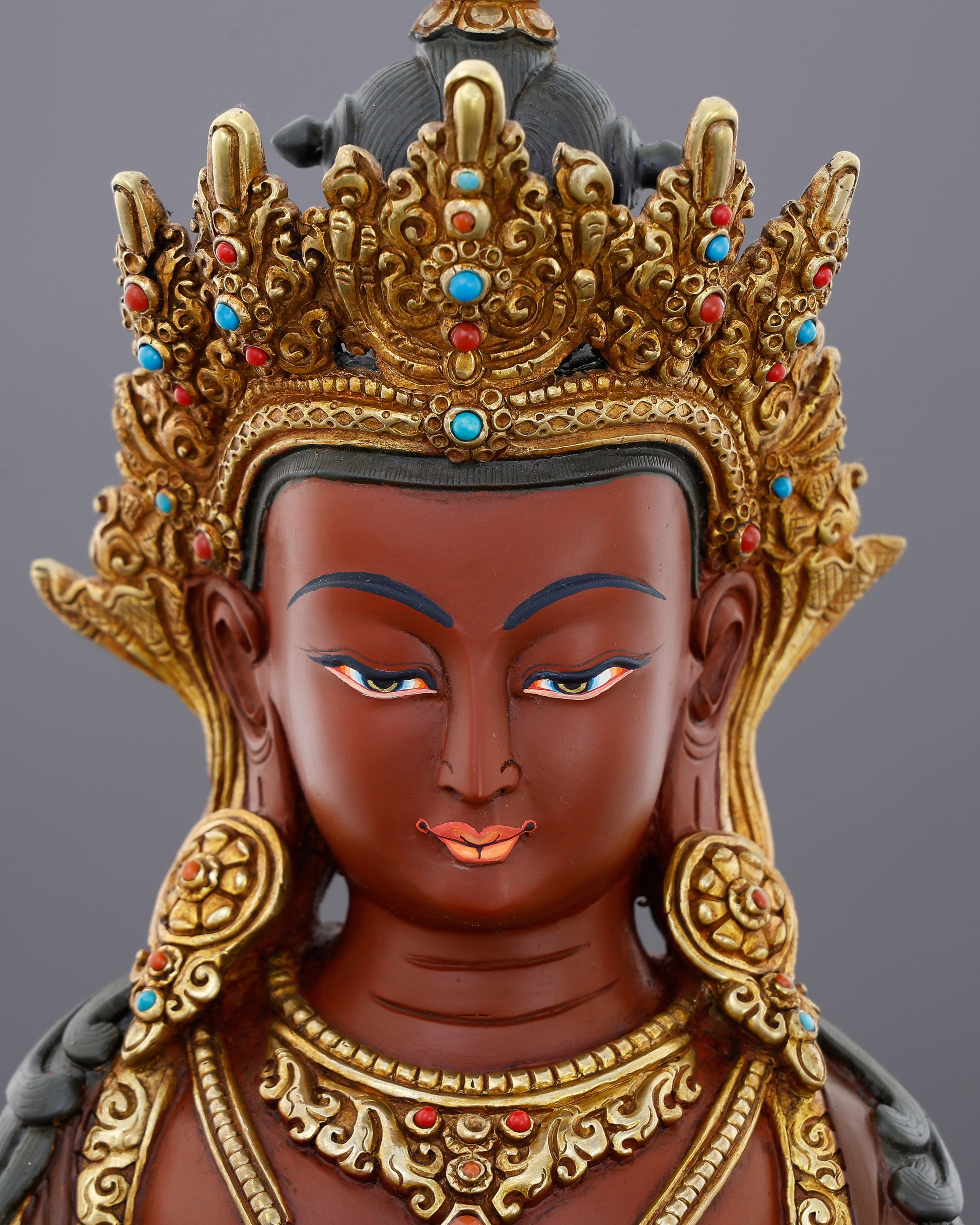 He Waits Until the Last Soul Is Free | Handcrafted Ksitigarbha From Nepal - Authentic Handcrafted Statue