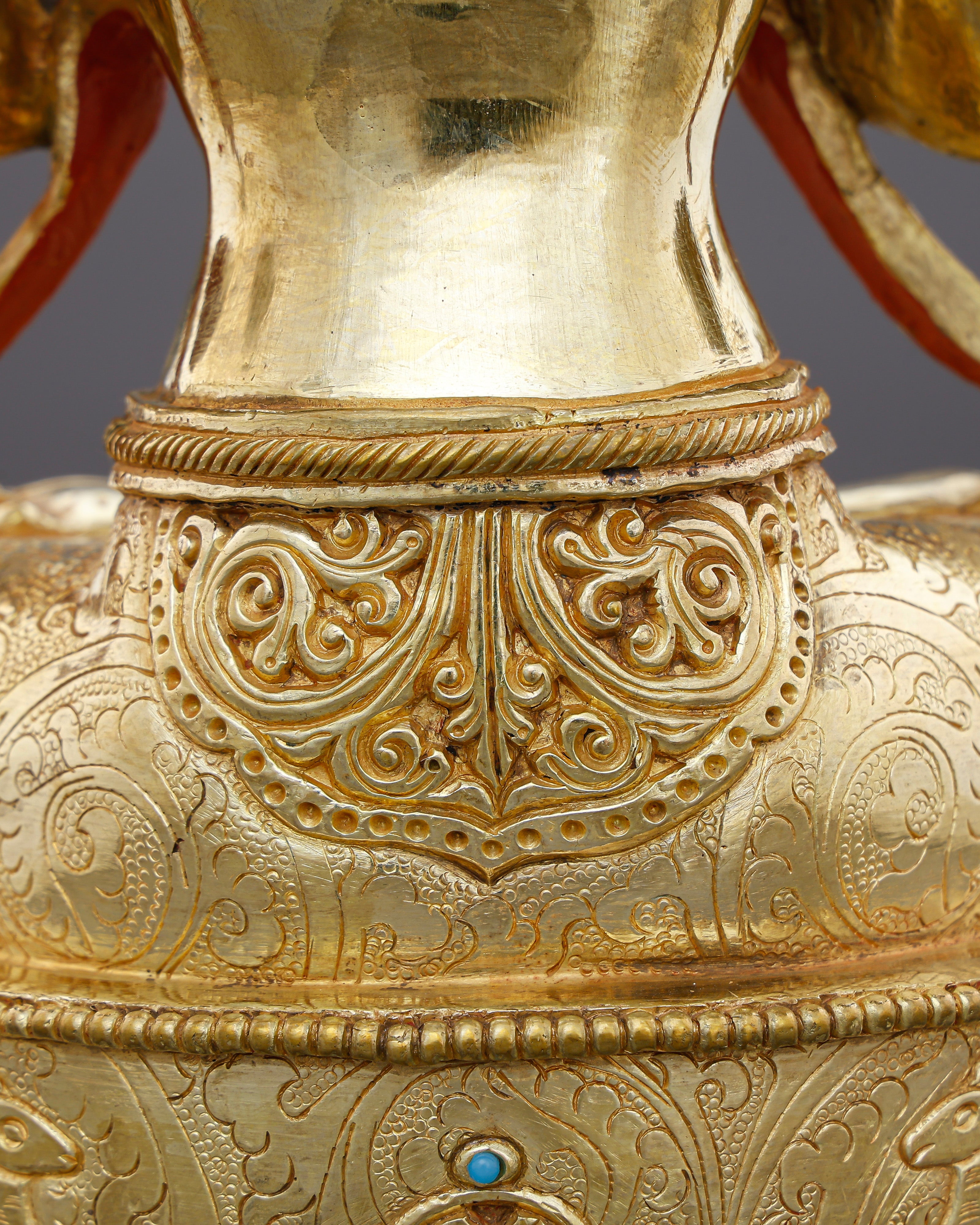 Four Arms, One Heart | 24K Gold Gilded Chengresi From Nepal