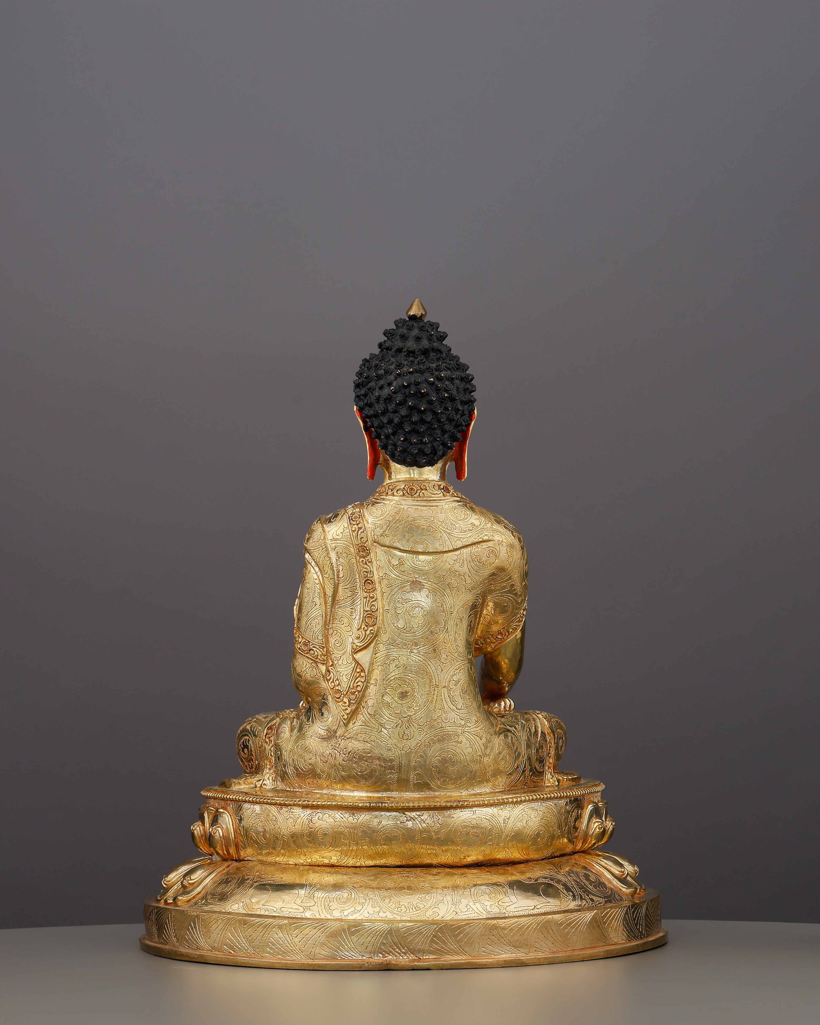 Touched by Earth, Freed from Everything | 24K Gold Gilded Sakyamuni Buddha Statue From Nepal