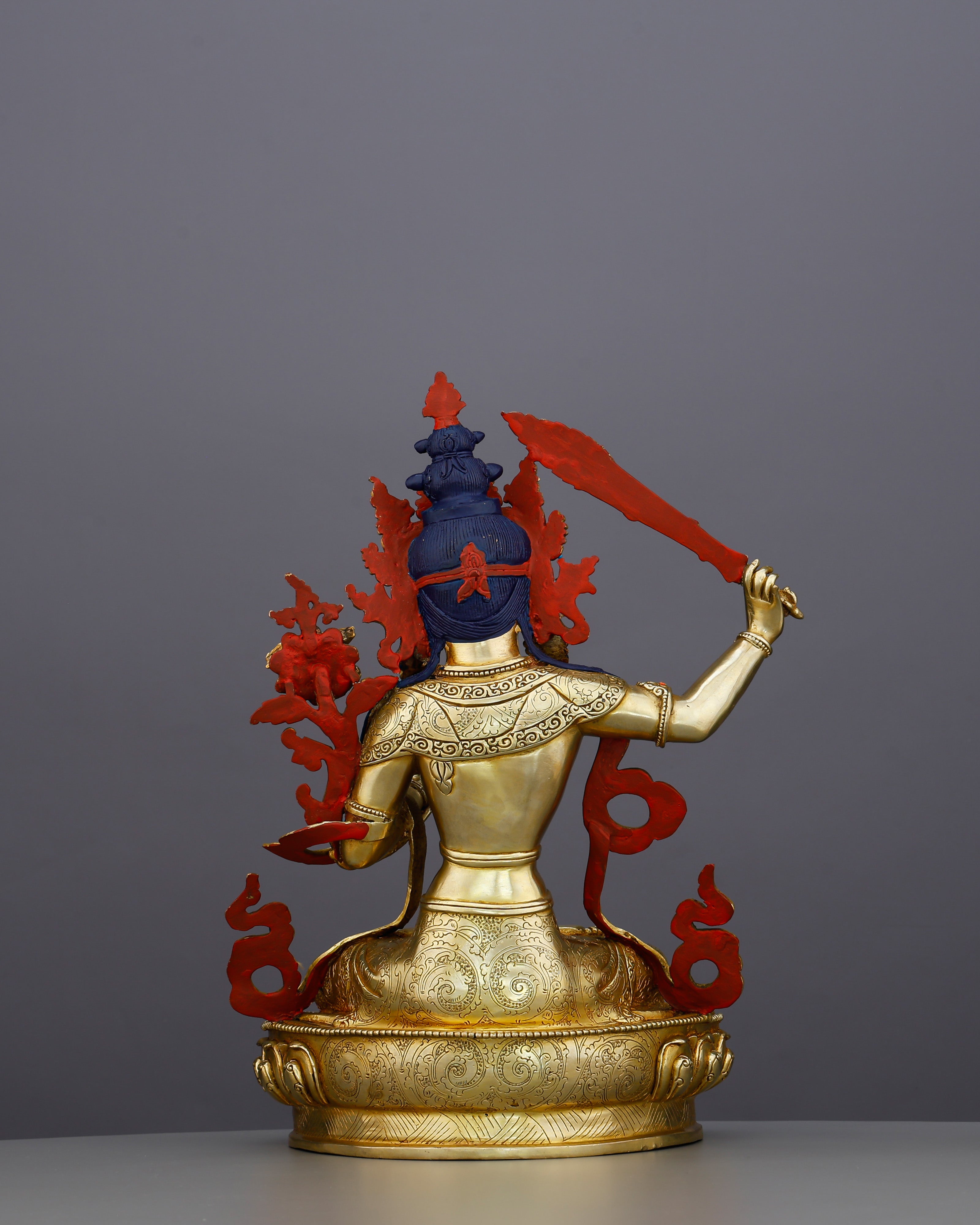 The Sword That Cuts Through Ignorance | 24K Gold Gilded Manjushri From Nepal