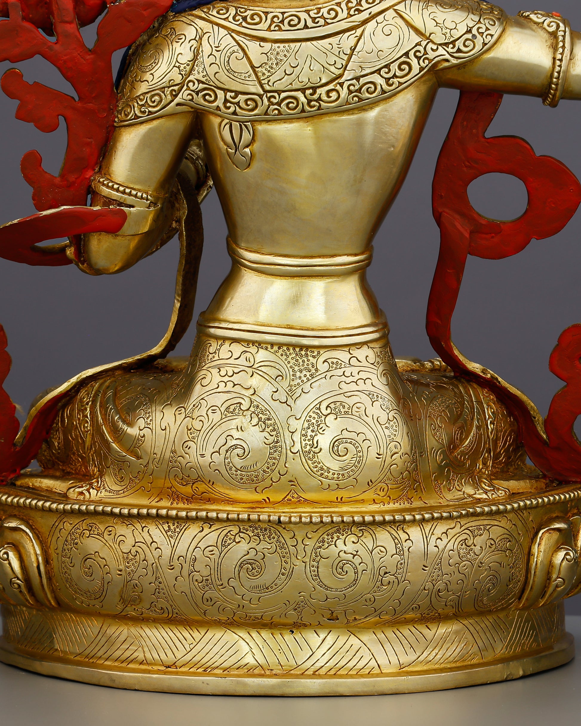 The Sword That Cuts Through Ignorance | 24K Gold Gilded Manjushri From Nepal - Authentic Handcrafted Statue