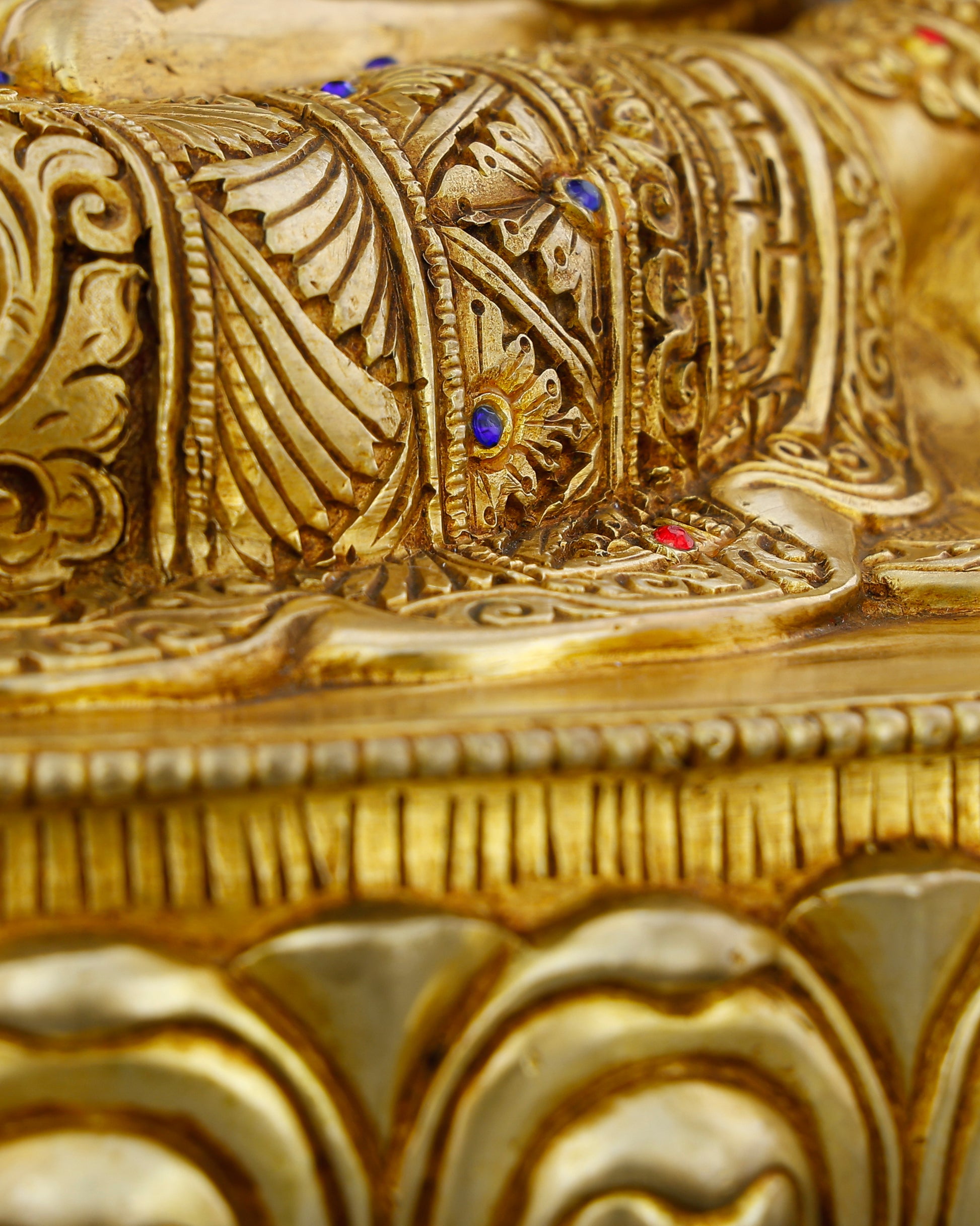 Stainless as the Sky, Brilliant as Gold | 24K Gold Gilded Vajrasattva From Nepal - Authentic Handcrafted Statue
