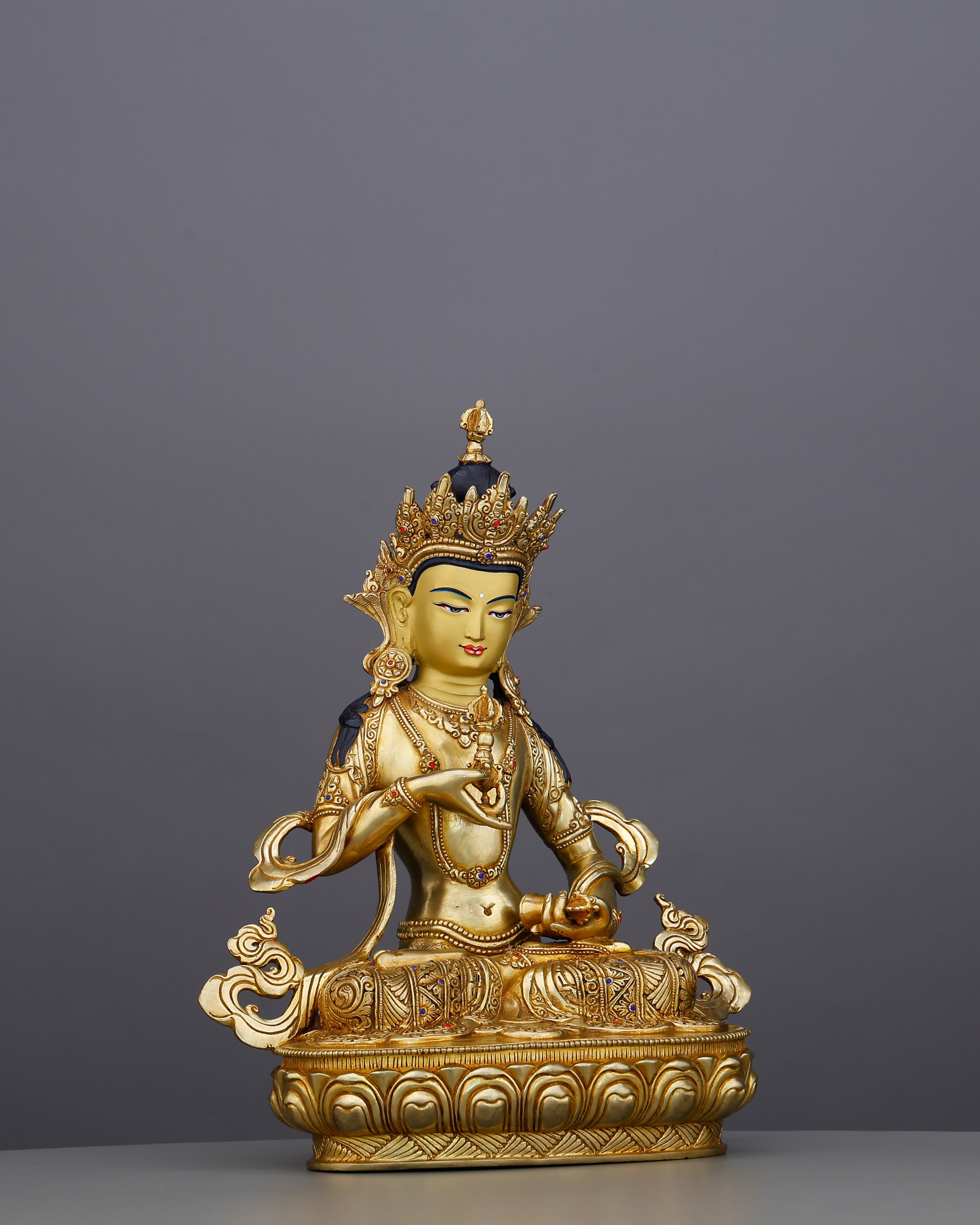 Stainless as the Sky, Brilliant as Gold | 24K Gold Gilded Vajrasattva From Nepal