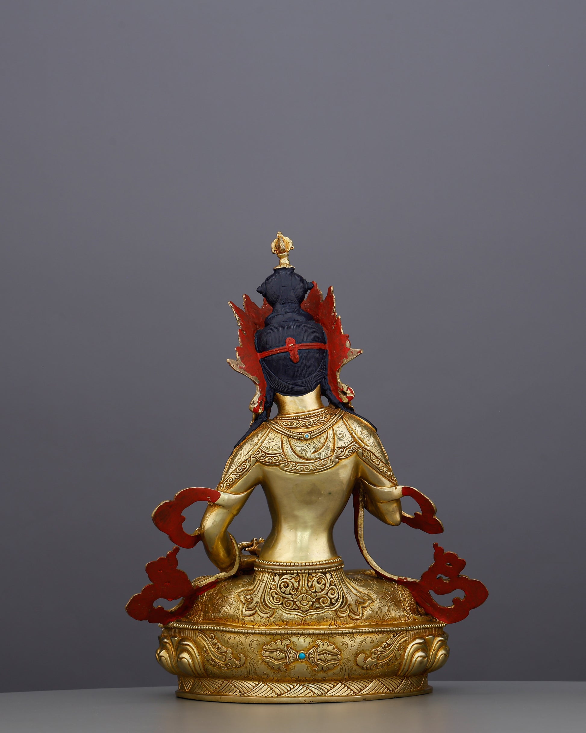 Stainless as the Sky, Brilliant as Gold | 24K Gold Gilded Vajrasattva From Nepal - Authentic Handcrafted Statue