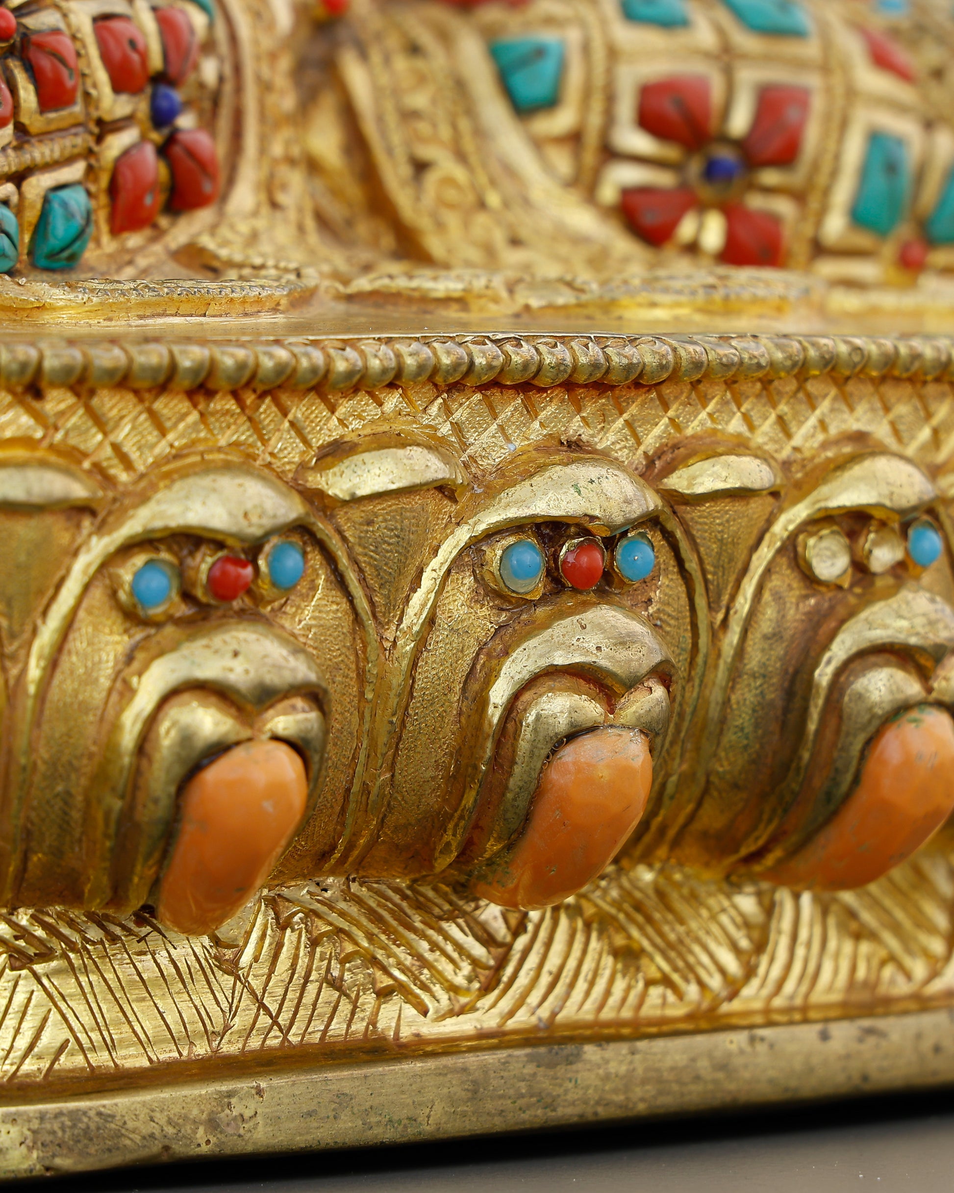 A Thousand Arms Could Not Hold Enough Compassion | 24K Gold Gilded Chengresi From Nepal - Authentic Handcrafted Statue