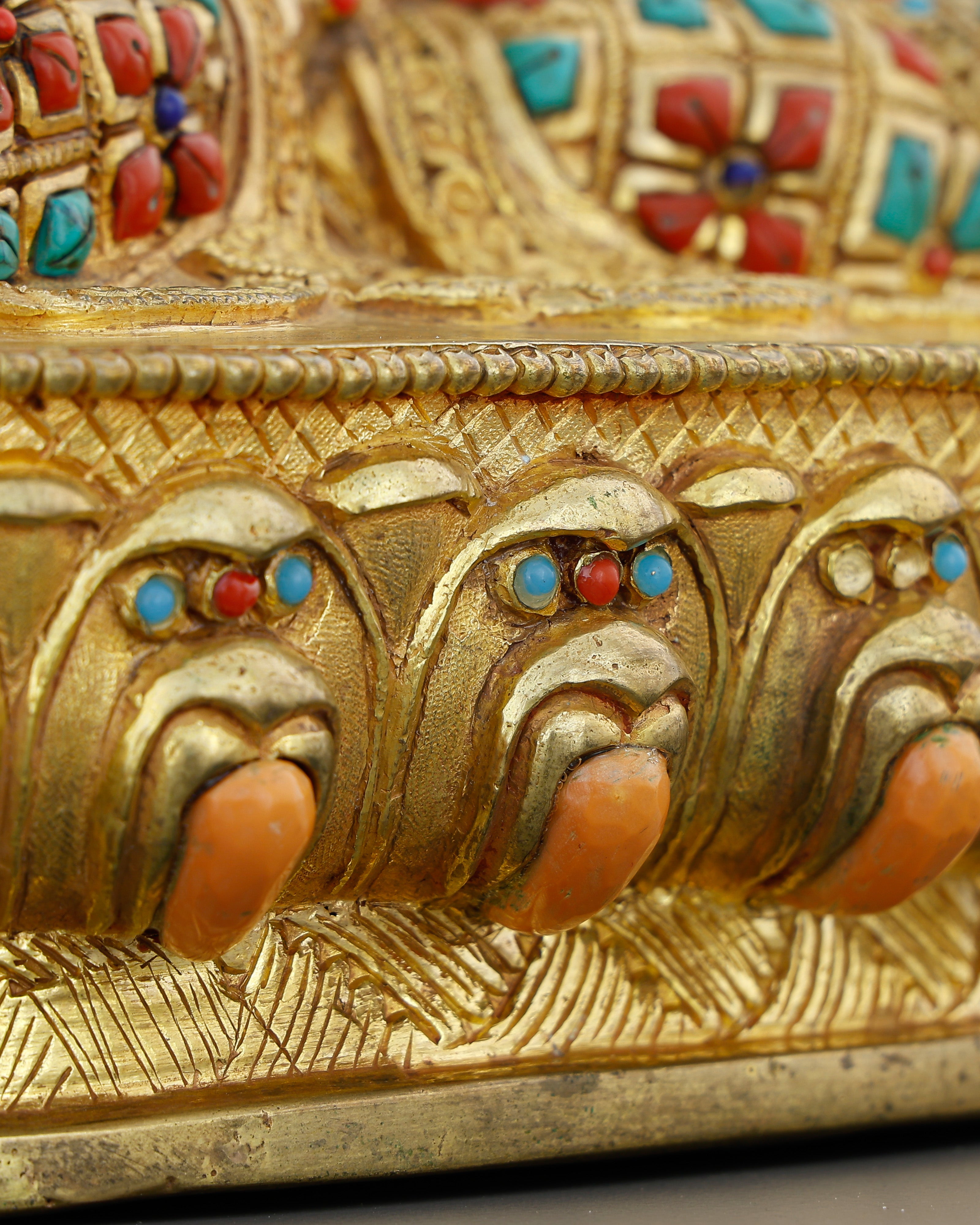 A Thousand Arms Could Not Hold Enough Compassion | 24K Gold Gilded Chengresi From Nepal