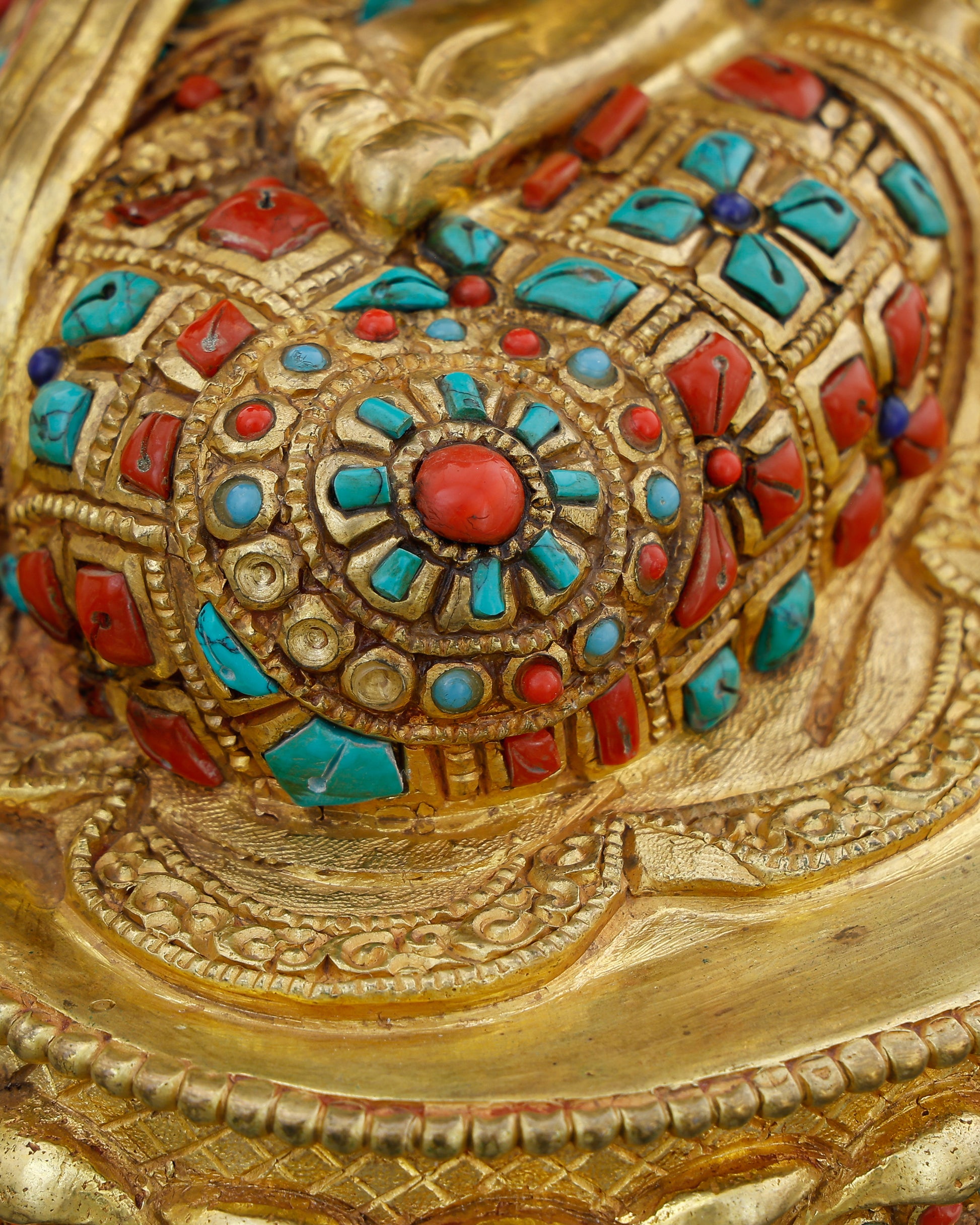 A Thousand Arms Could Not Hold Enough Compassion | 24K Gold Gilded Chengresi From Nepal - Authentic Handcrafted Statue