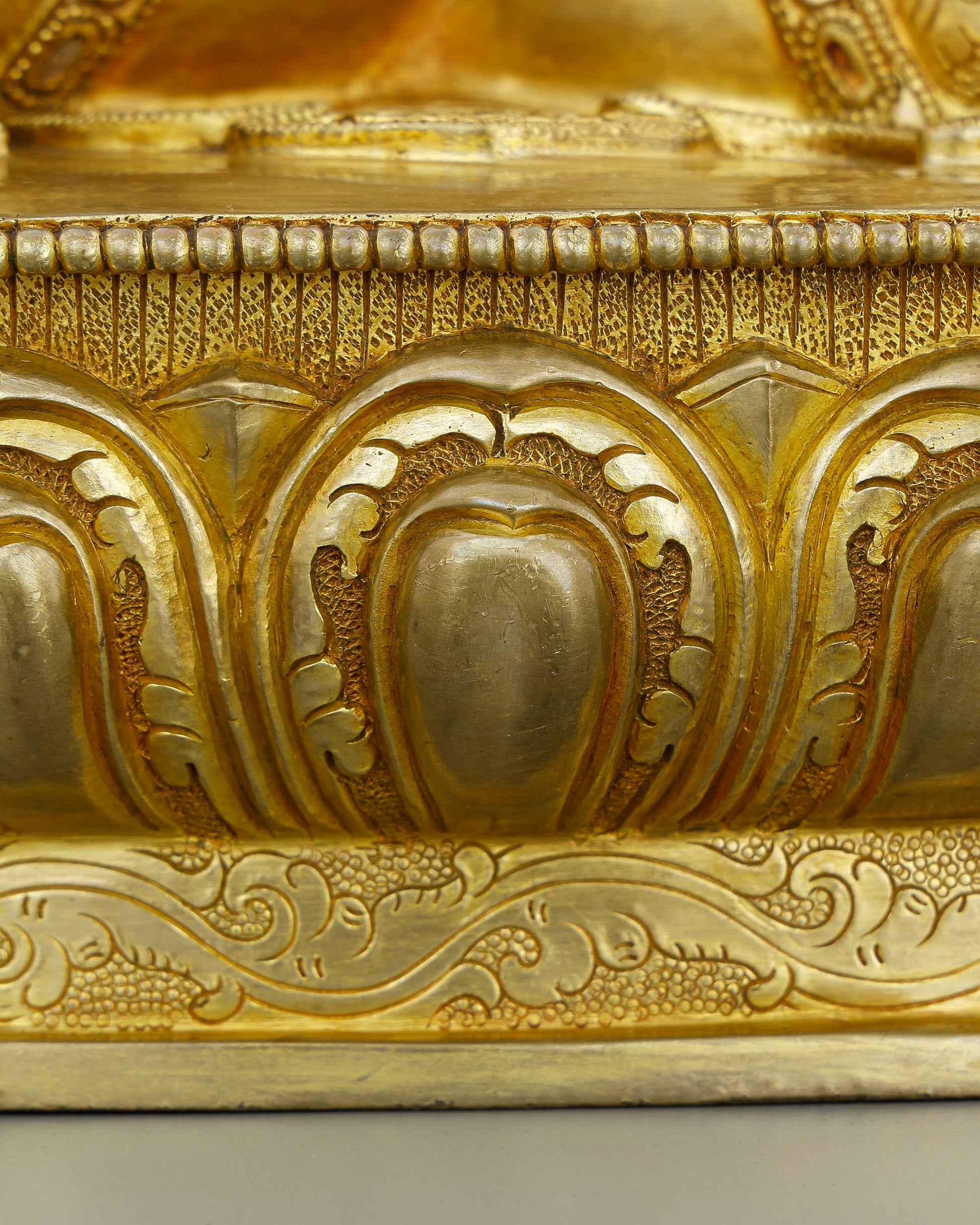 The Awakened One in Gold | 24K Gold Gilded Sakyamuni Buddha From Nepal - Authentic Handcrafted Statue