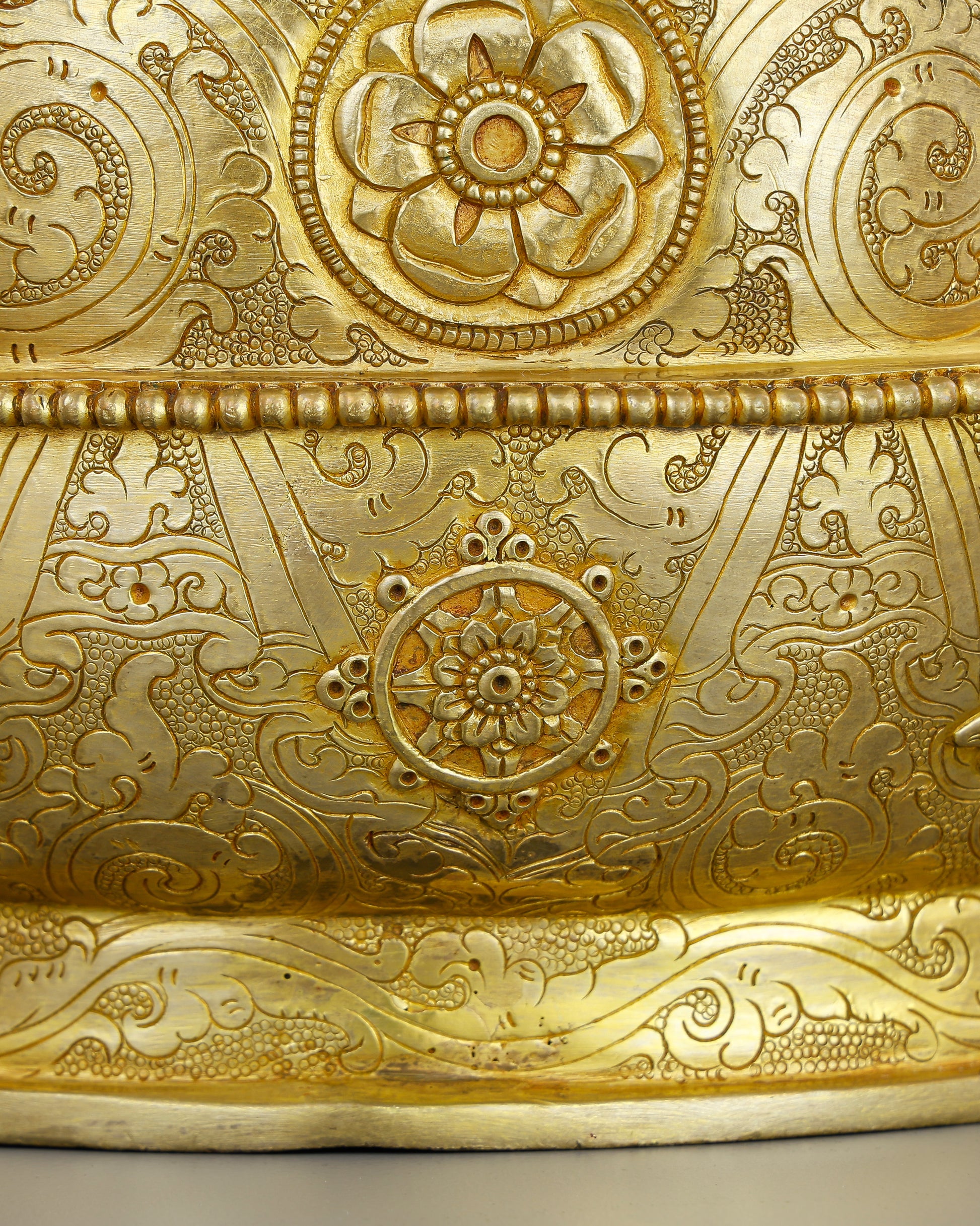 The Awakened One in Gold | 24K Gold Gilded Sakyamuni Buddha From Nepal - Authentic Handcrafted Statue