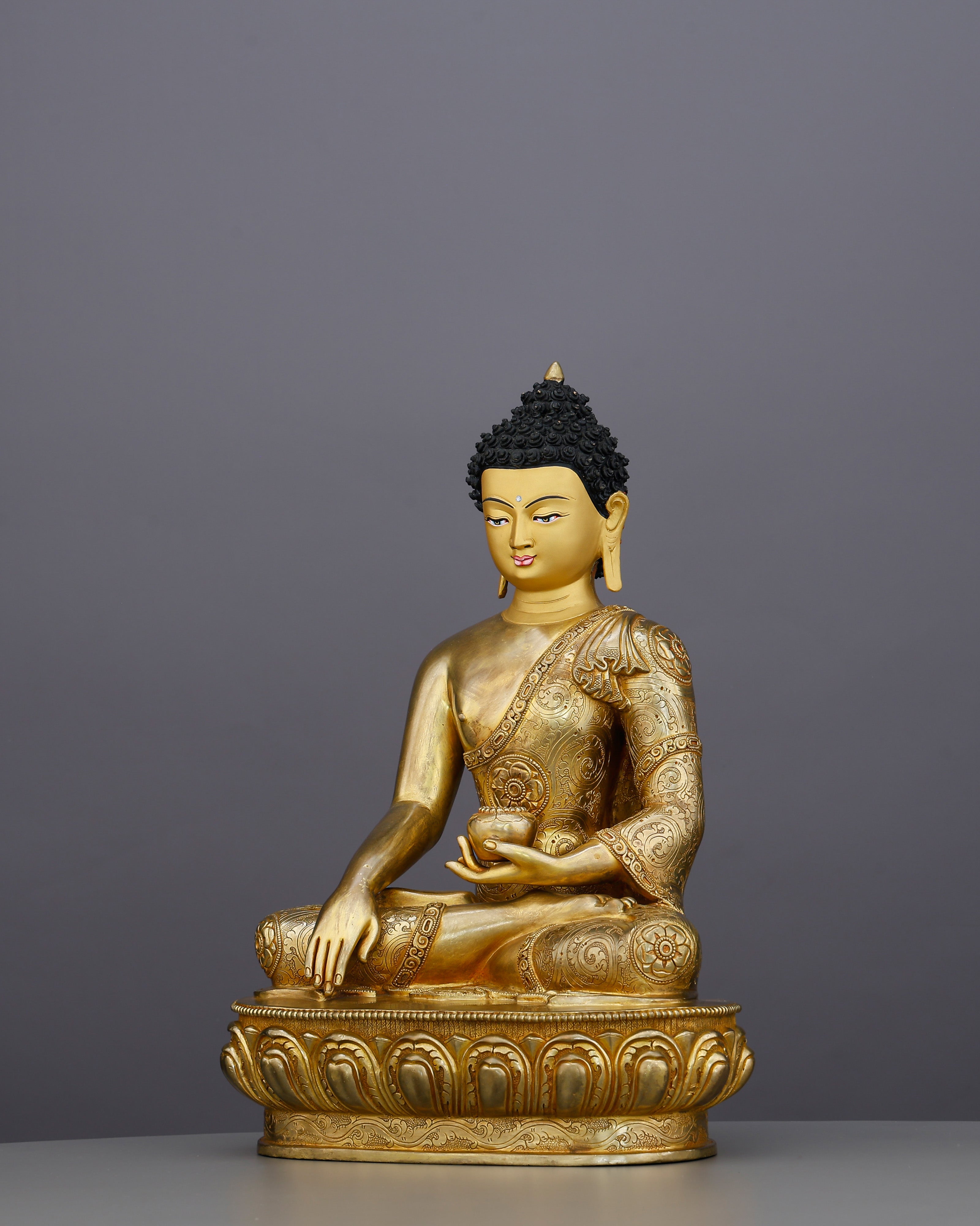 The Awakened One in Gold | 24K Gold Gilded Sakyamuni Buddha From Nepal