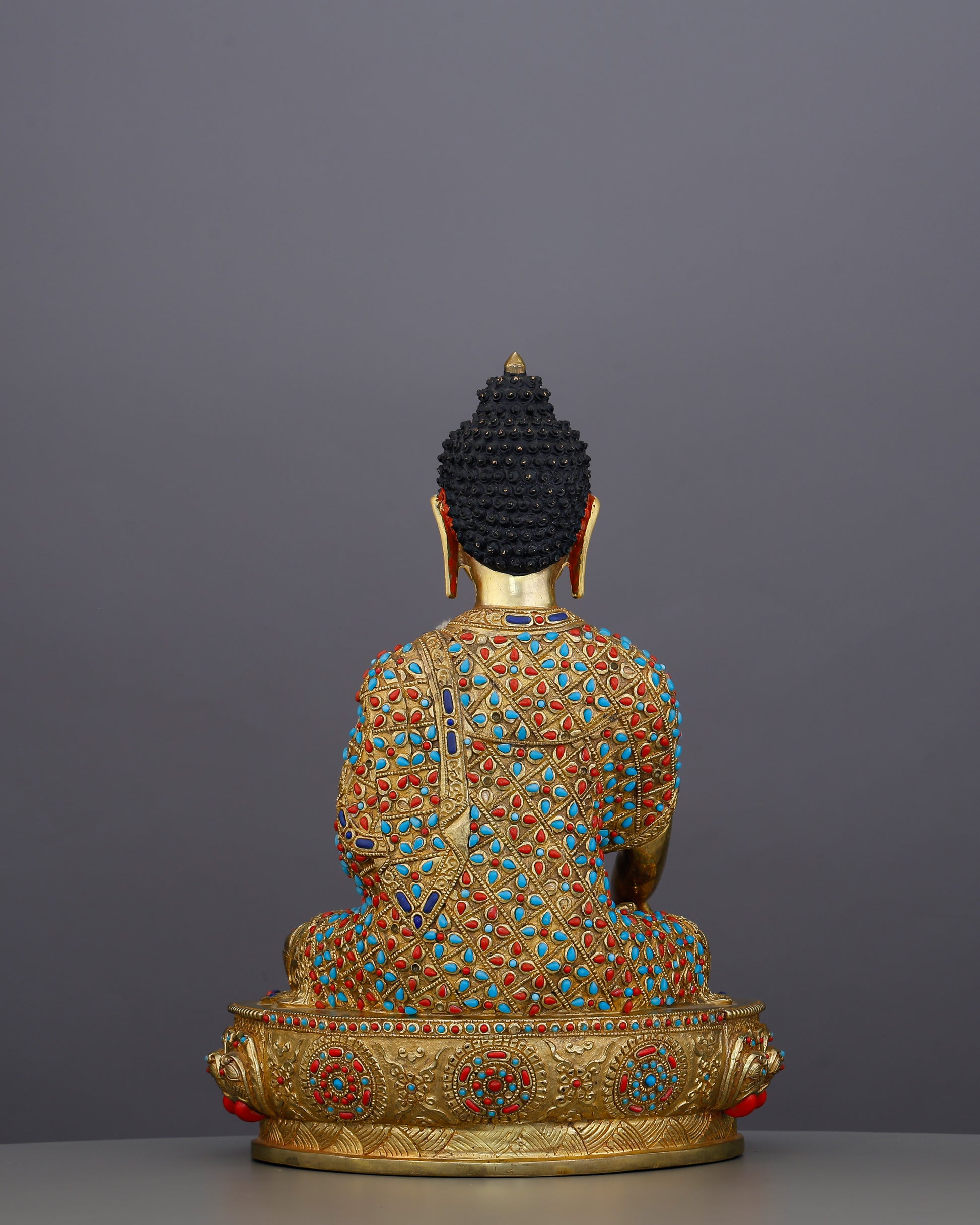 Where Enlightenment Meets Earth | Jewelled Sakyamuni Buddha From Nepal - Authentic Handcrafted Statue