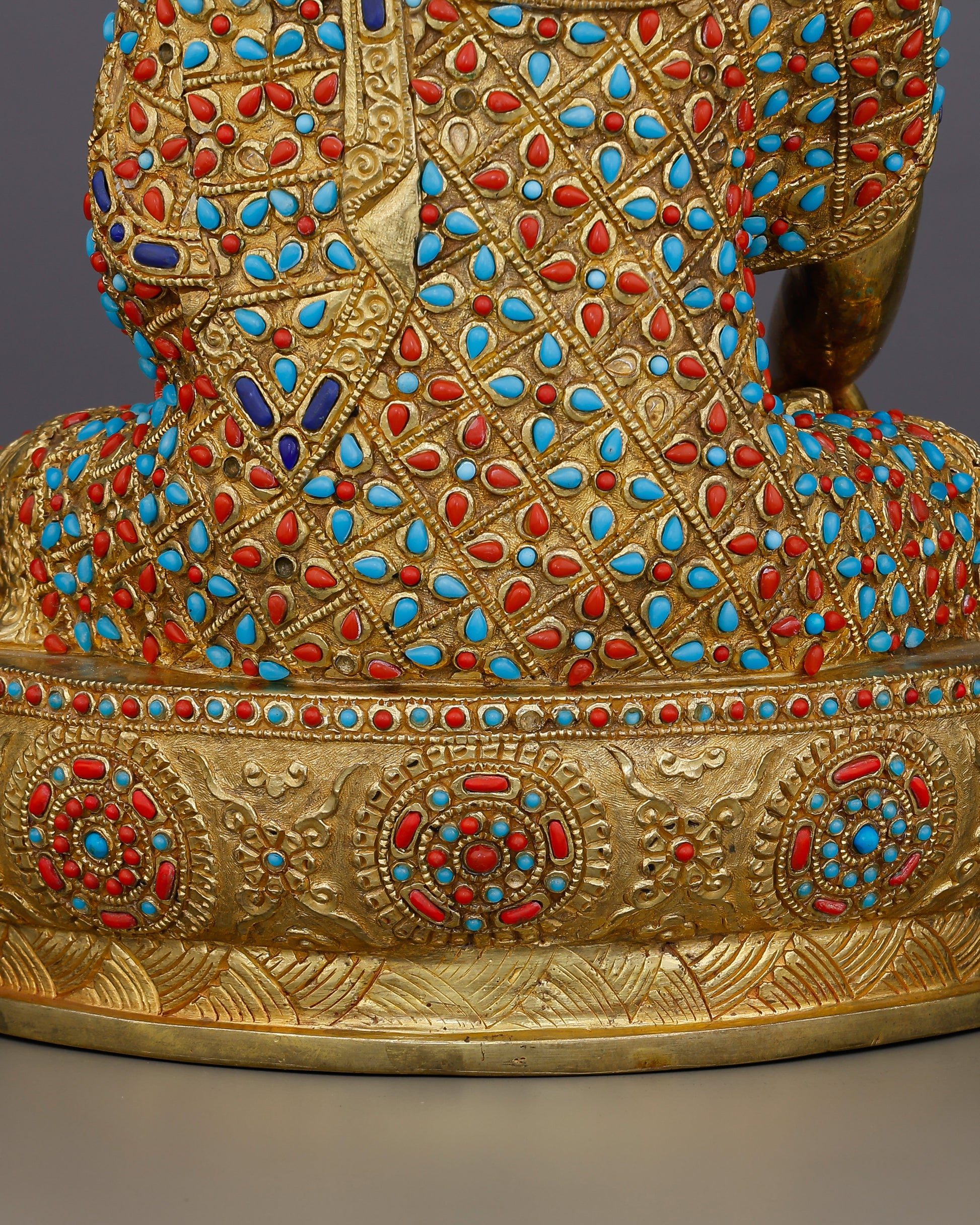 Where Enlightenment Meets Earth | Jewelled Sakyamuni Buddha From Nepal - Authentic Handcrafted Statue