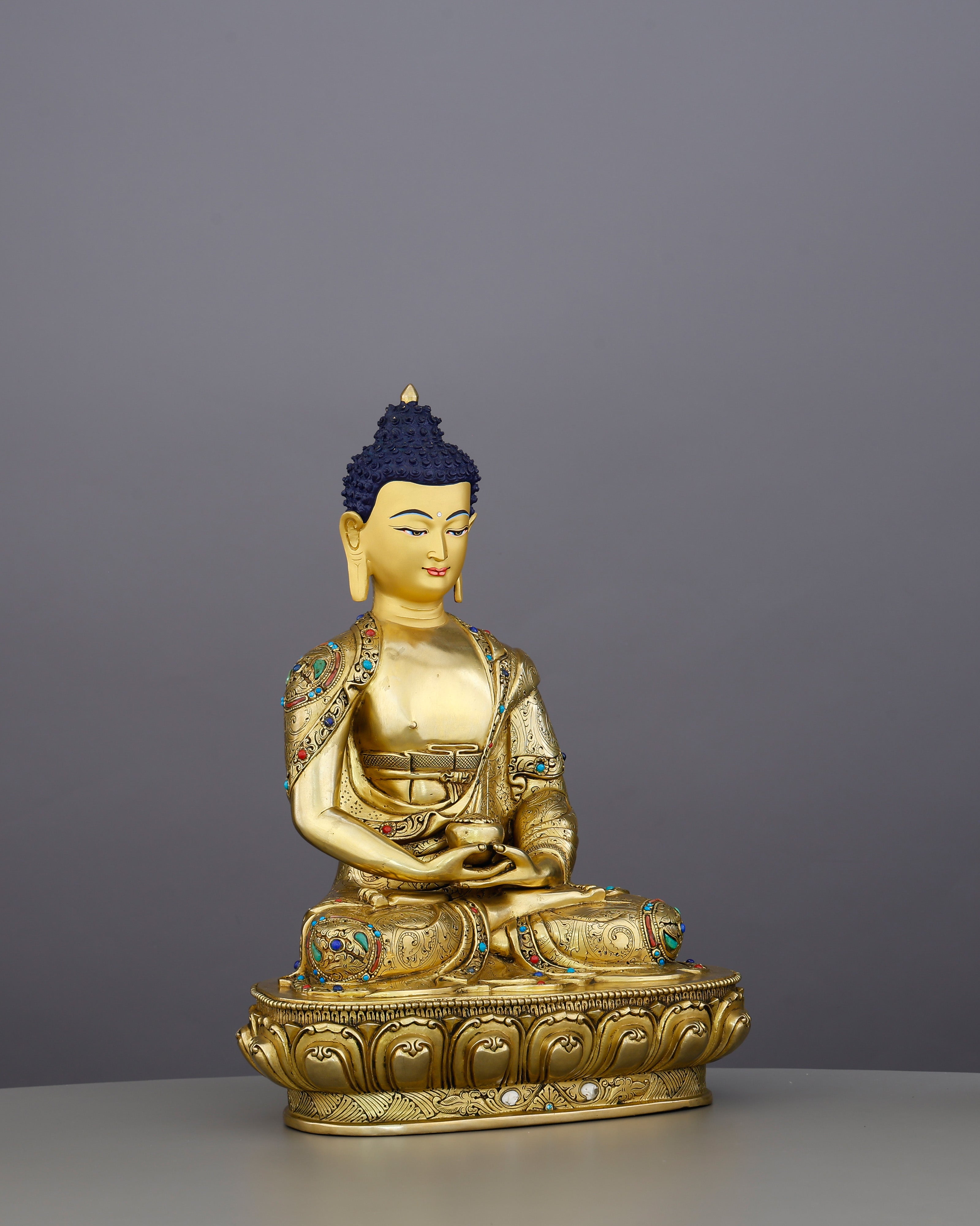 Infinite Light, Infinite Welcome | 24K Gold Gilded Amitabha Buddha From Nepal