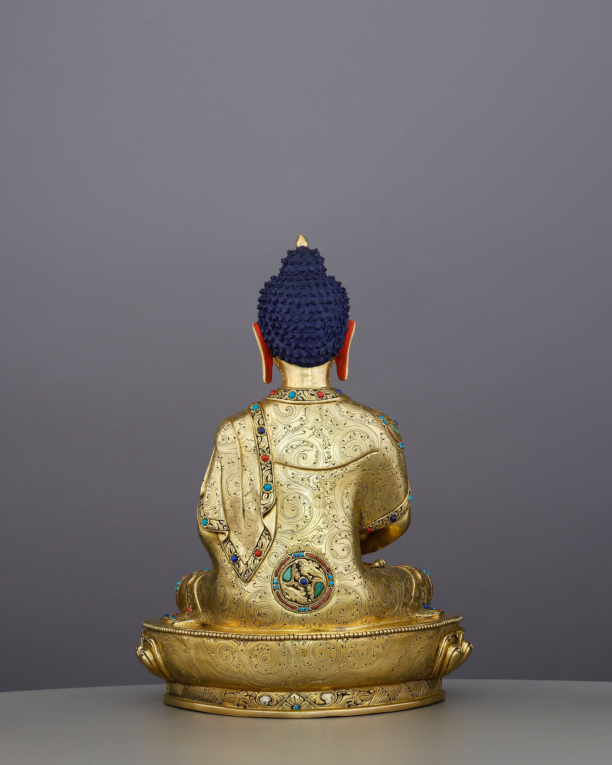 Infinite Light, Infinite Welcome | 24K Gold Gilded Amitabha Buddha From Nepal - Authentic Handcrafted Statue