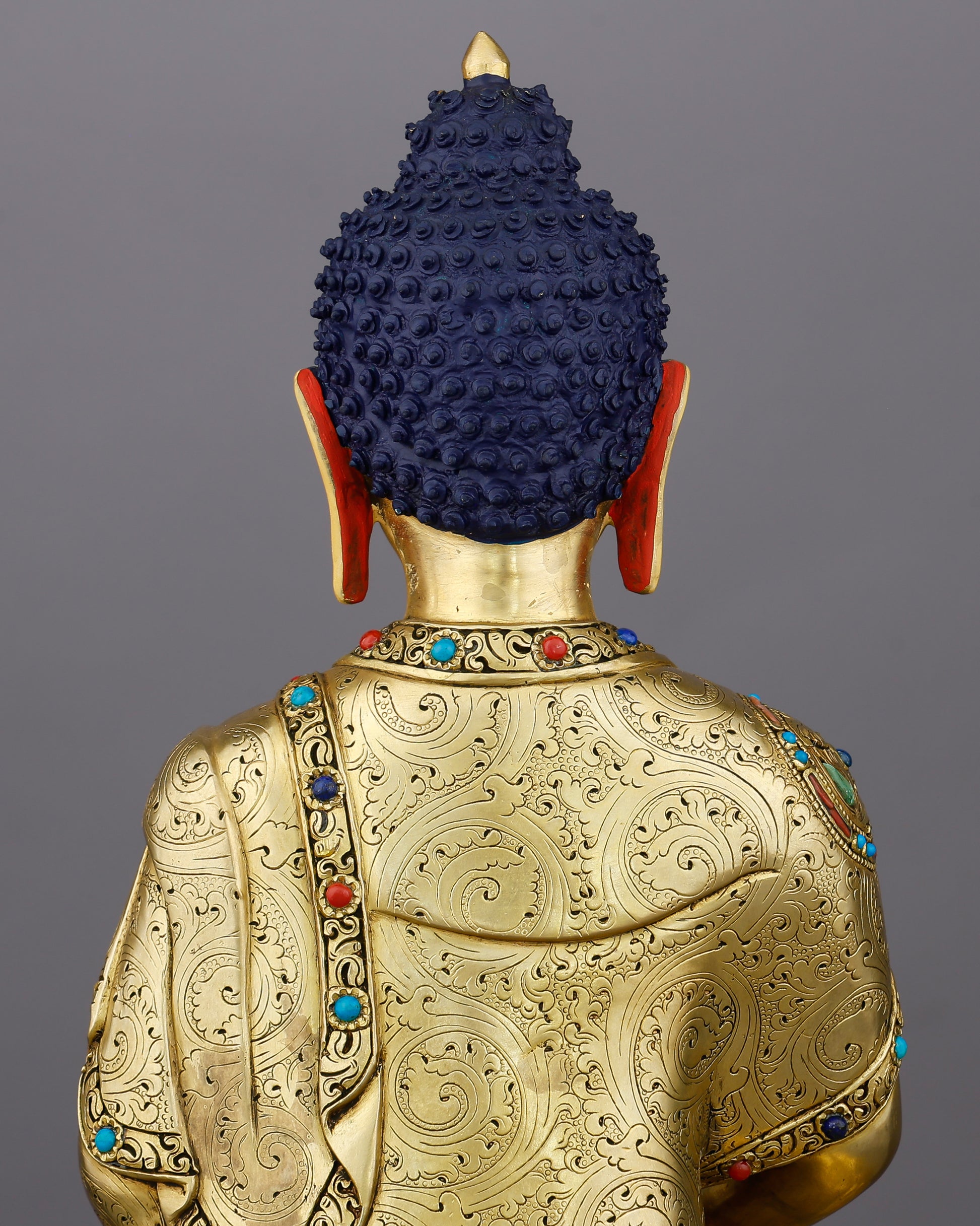 Infinite Light, Infinite Welcome | 24K Gold Gilded Amitabha Buddha From Nepal - Authentic Handcrafted Statue