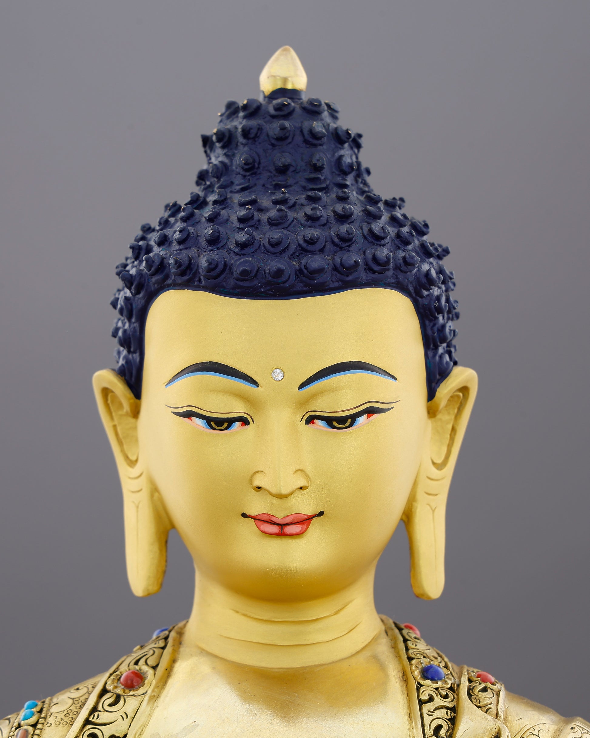 Infinite Light, Infinite Welcome | 24K Gold Gilded Amitabha Buddha From Nepal - Authentic Handcrafted Statue