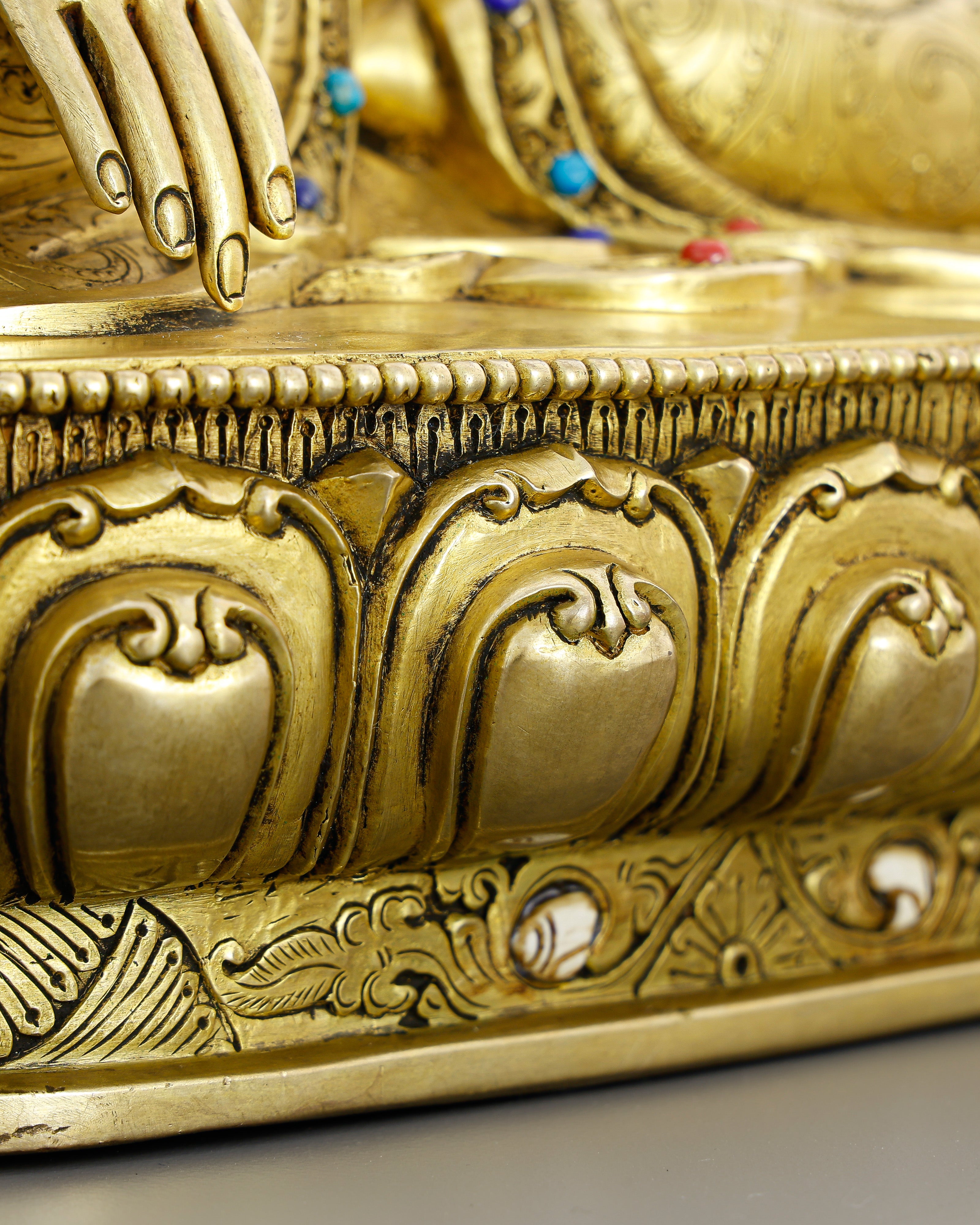 Gold and Stillness, Perfectly Unified | Jewelled Sakyamuni Buddha From Nepal