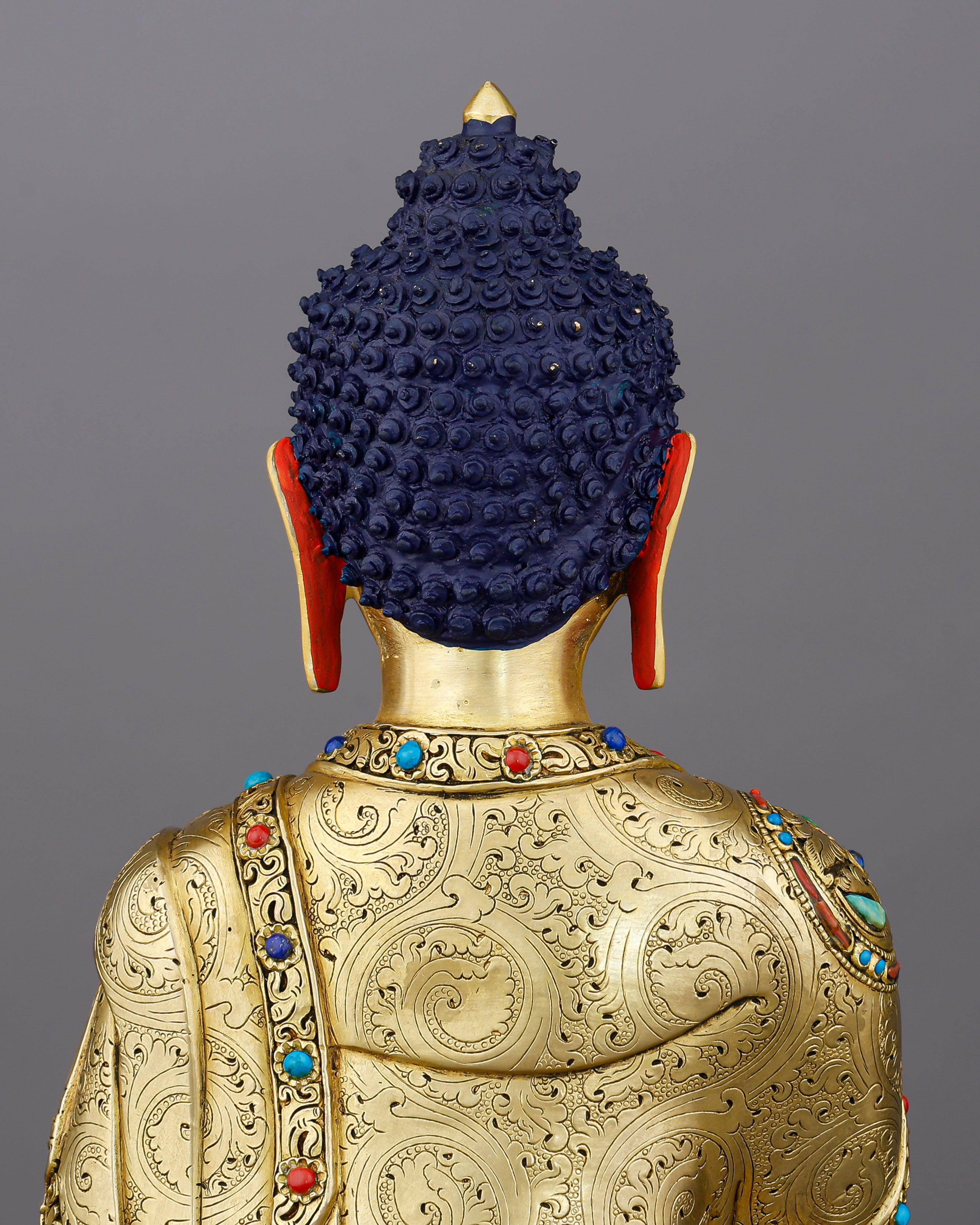 Gold and Stillness, Perfectly Unified | Jewelled Sakyamuni Buddha From Nepal