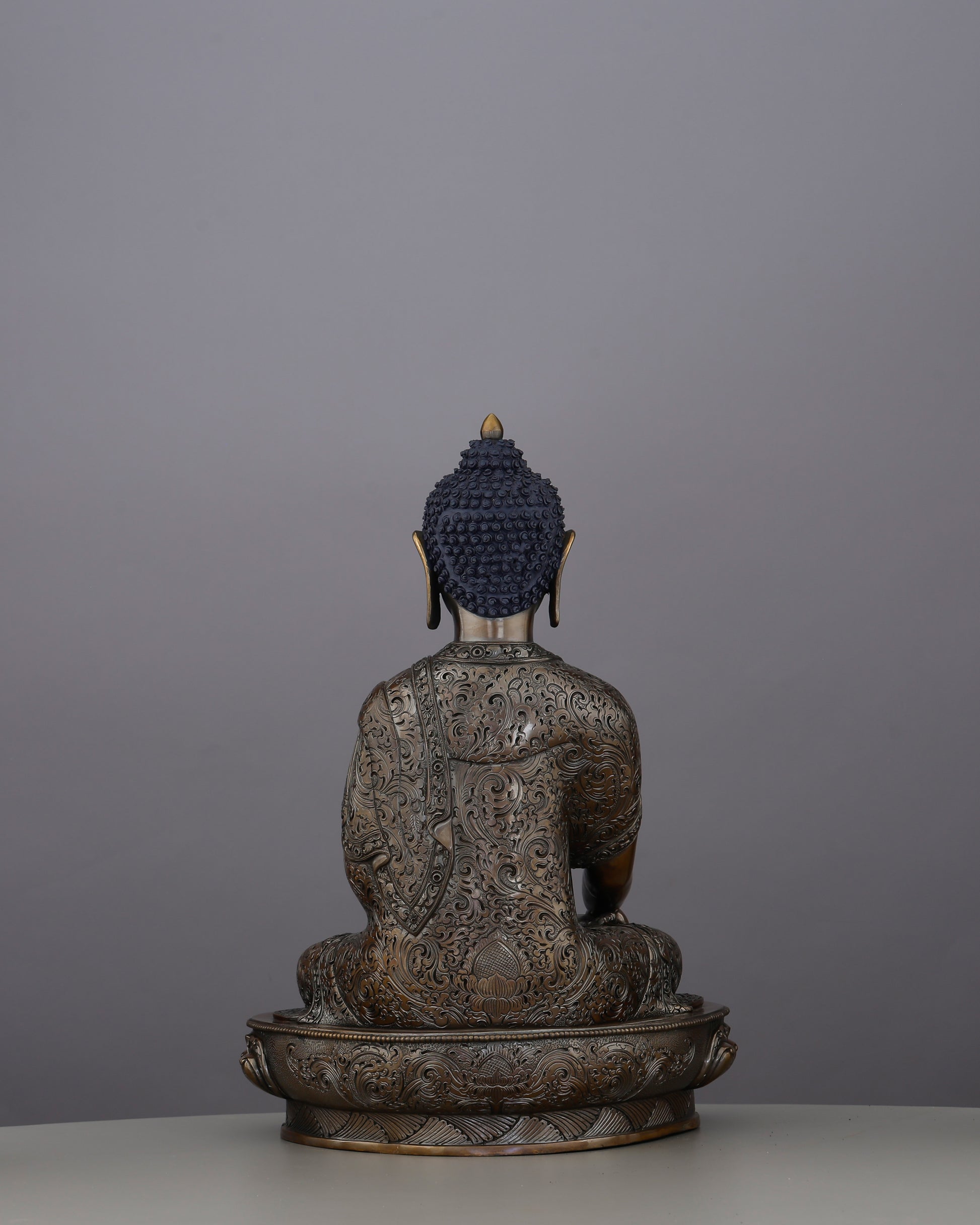 Ancient Warmth, Timeless Awakening | Oxidized Sakyamuni Buddha From Nepal - Authentic Handcrafted Statue