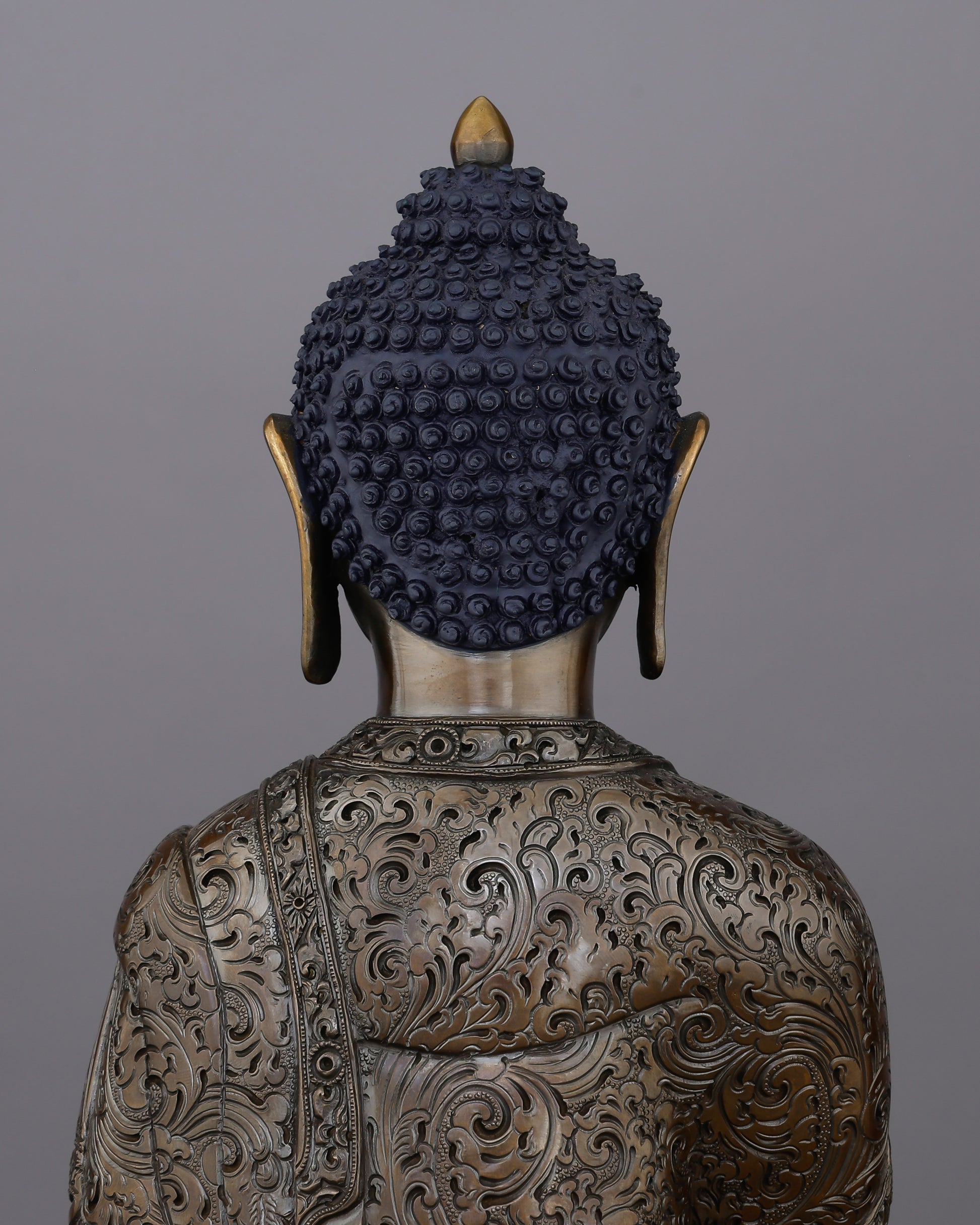 Ancient Warmth, Timeless Awakening | Oxidized Sakyamuni Buddha From Nepal - Authentic Handcrafted Statue