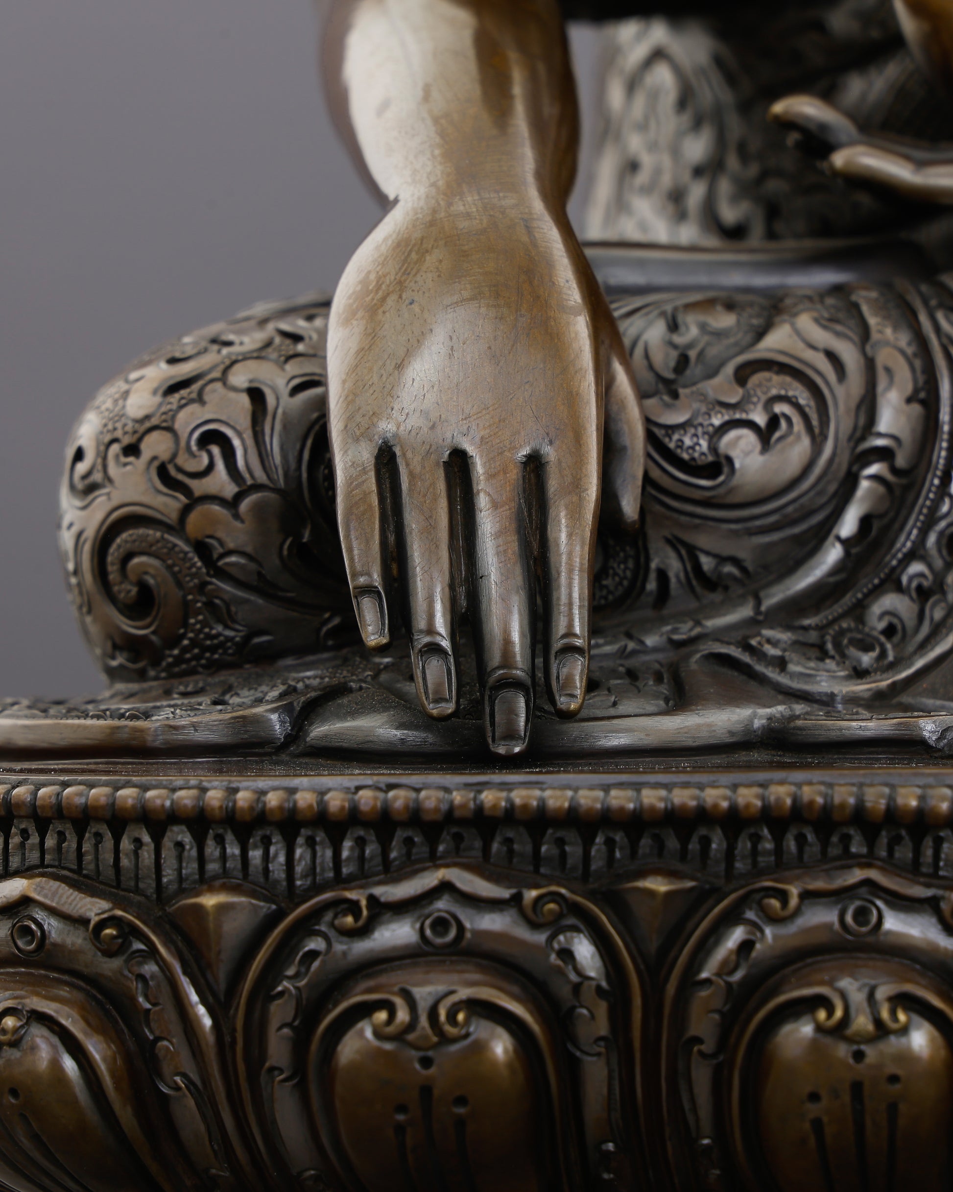 Ancient Warmth, Timeless Awakening | Oxidized Sakyamuni Buddha From Nepal - Authentic Handcrafted Statue