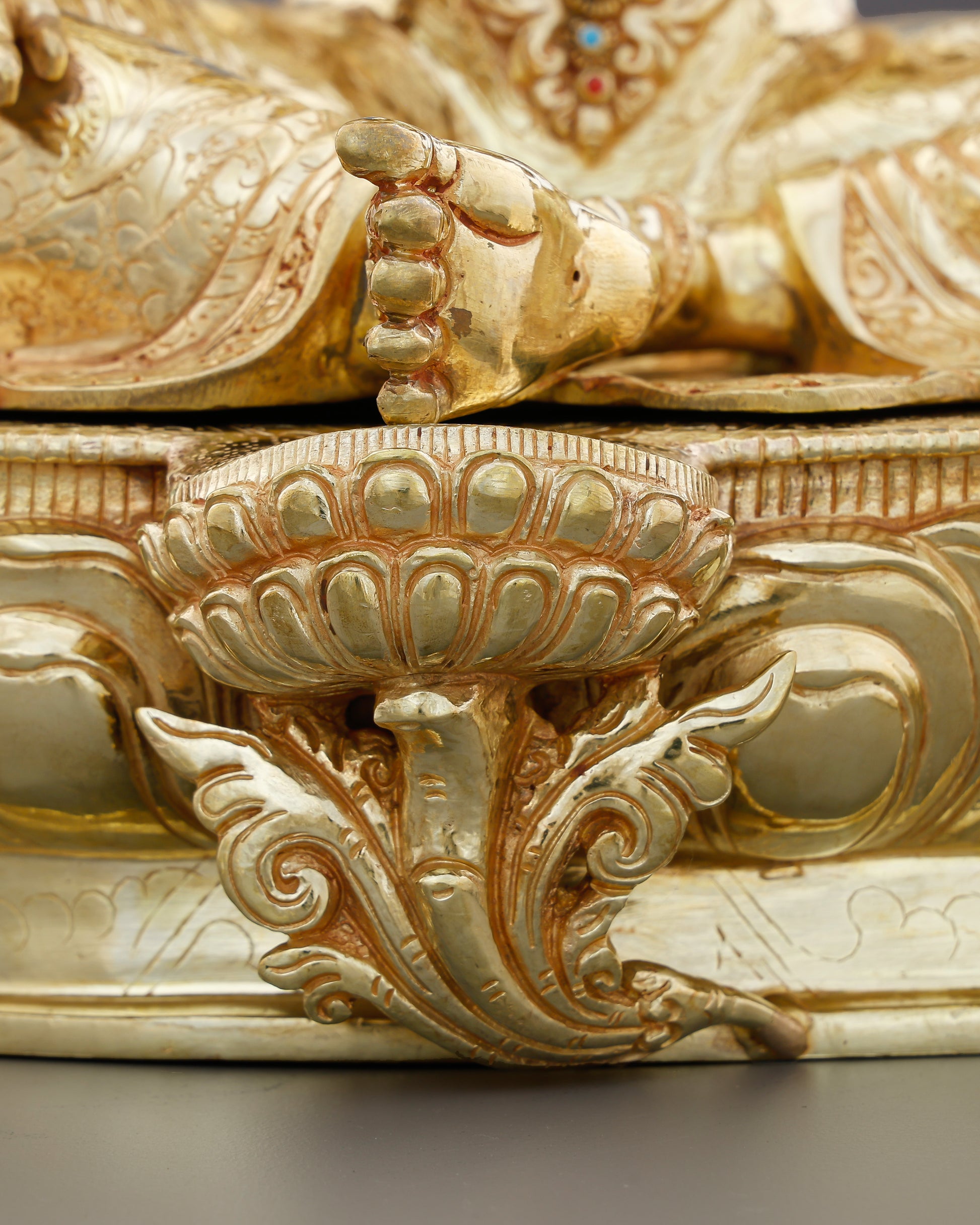 She Rises Before You Finish Calling | Grand 24K Gold Gilded Green Tara From Nepal - Authentic Handcrafted Statue