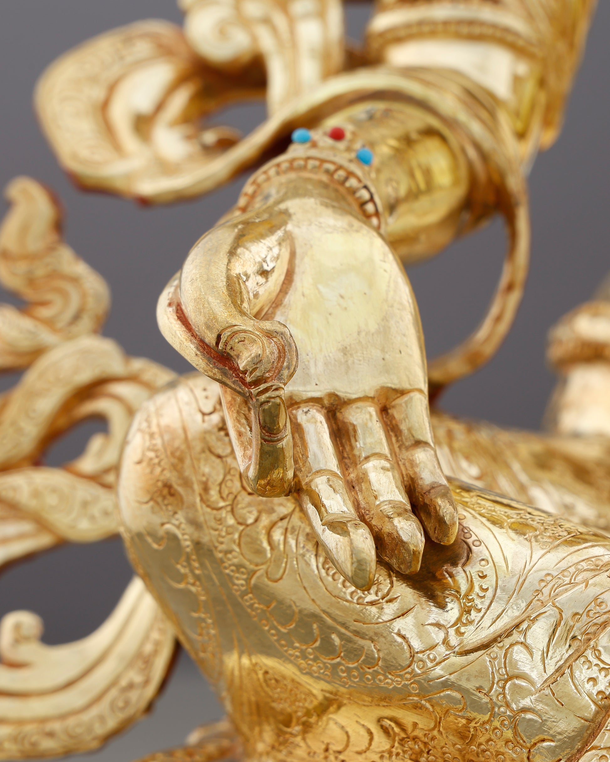 She Rises Before You Finish Calling | Grand 24K Gold Gilded Green Tara From Nepal - Authentic Handcrafted Statue