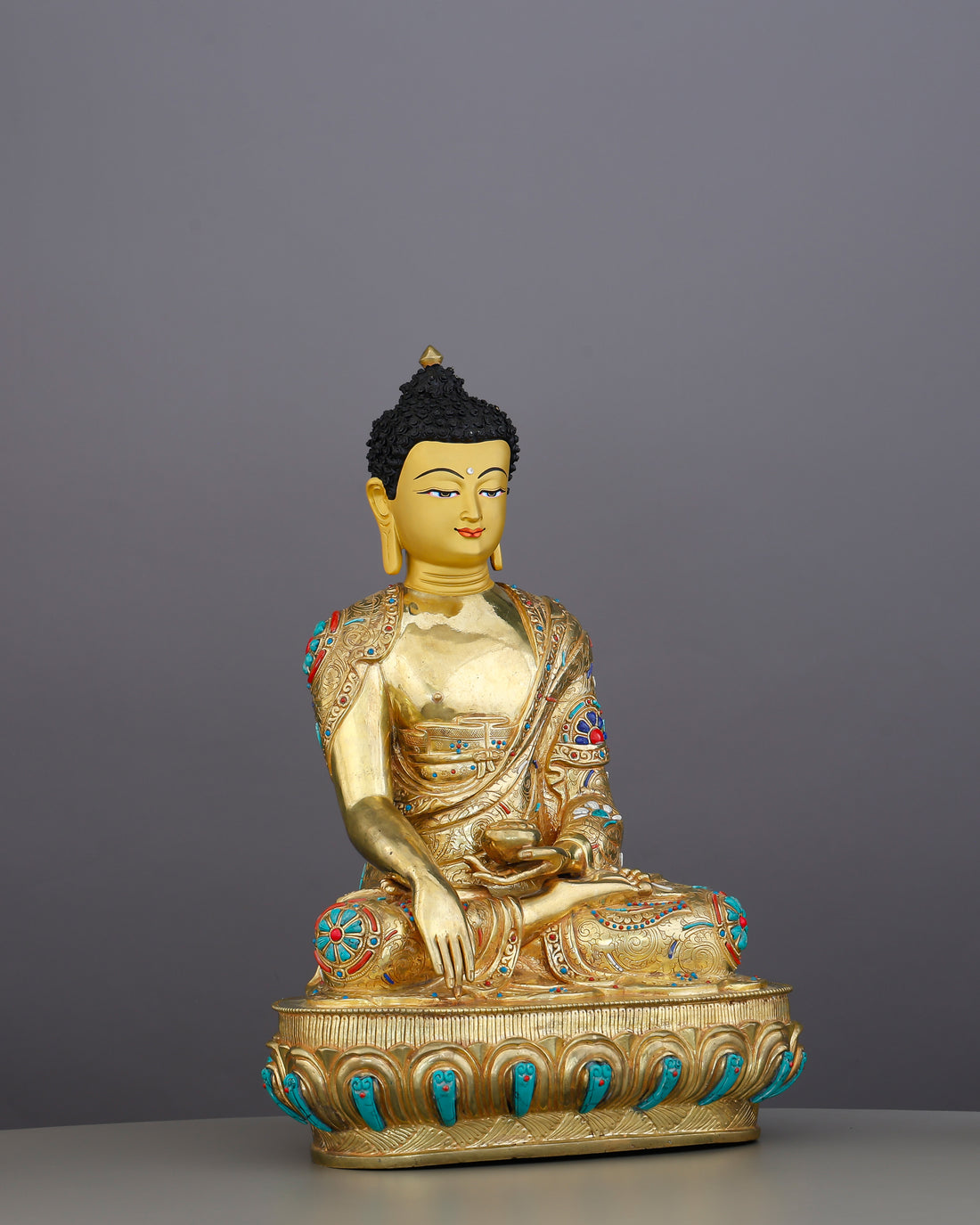 The Earth Bore Witness and the World Was Changed | Grand Sakyamuni Buddha From Nepal - Handcrafted Buddhist Statue - Authentic Sacred Art