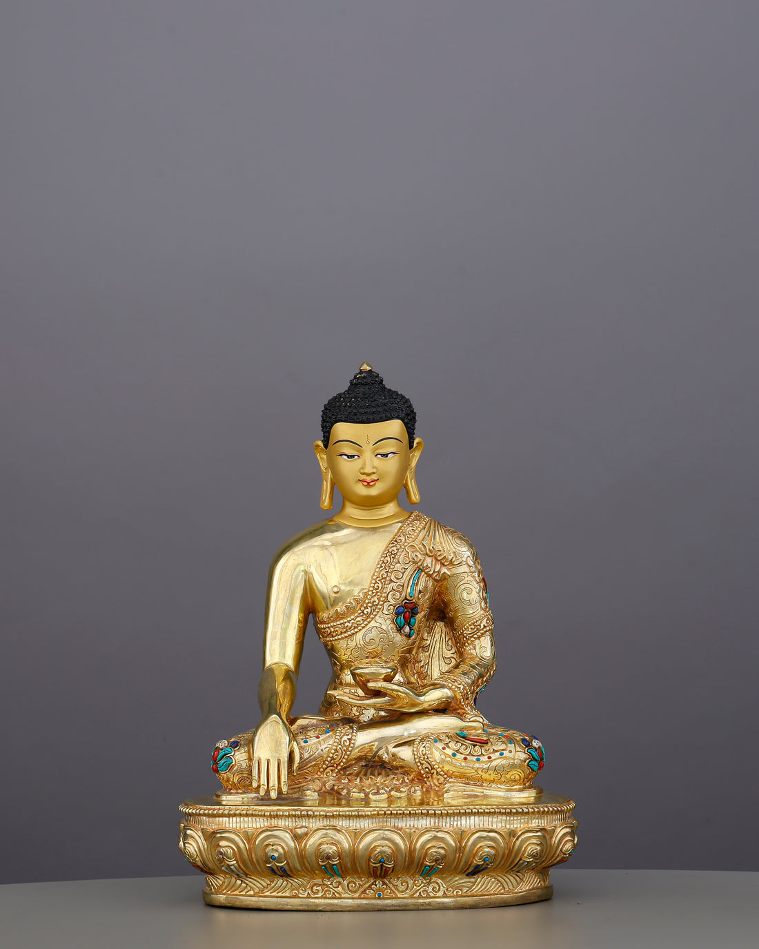 Small in Size, Infinite in Presence | 24K Gold Gilded Sakyamuni Buddha From Nepal - Handcrafted Buddhist Statue