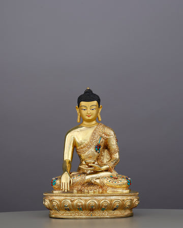 Small in Size, Infinite in Presence | 24K Gold Gilded Sakyamuni Buddha From Nepal