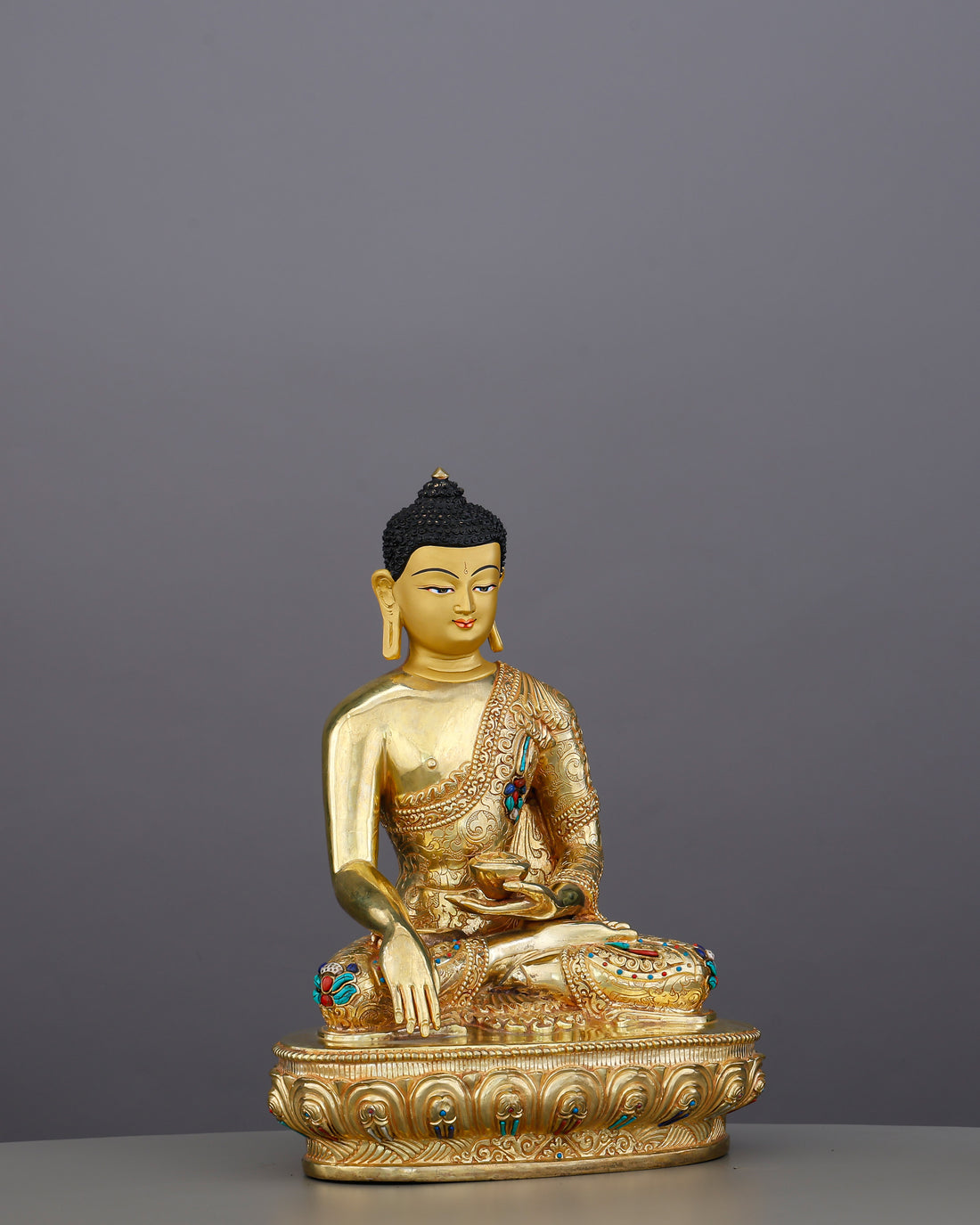 Small in Size, Infinite in Presence | 24K Gold Gilded Sakyamuni Buddha From Nepal - Handcrafted Buddhist Statue - Authentic Sacred Art